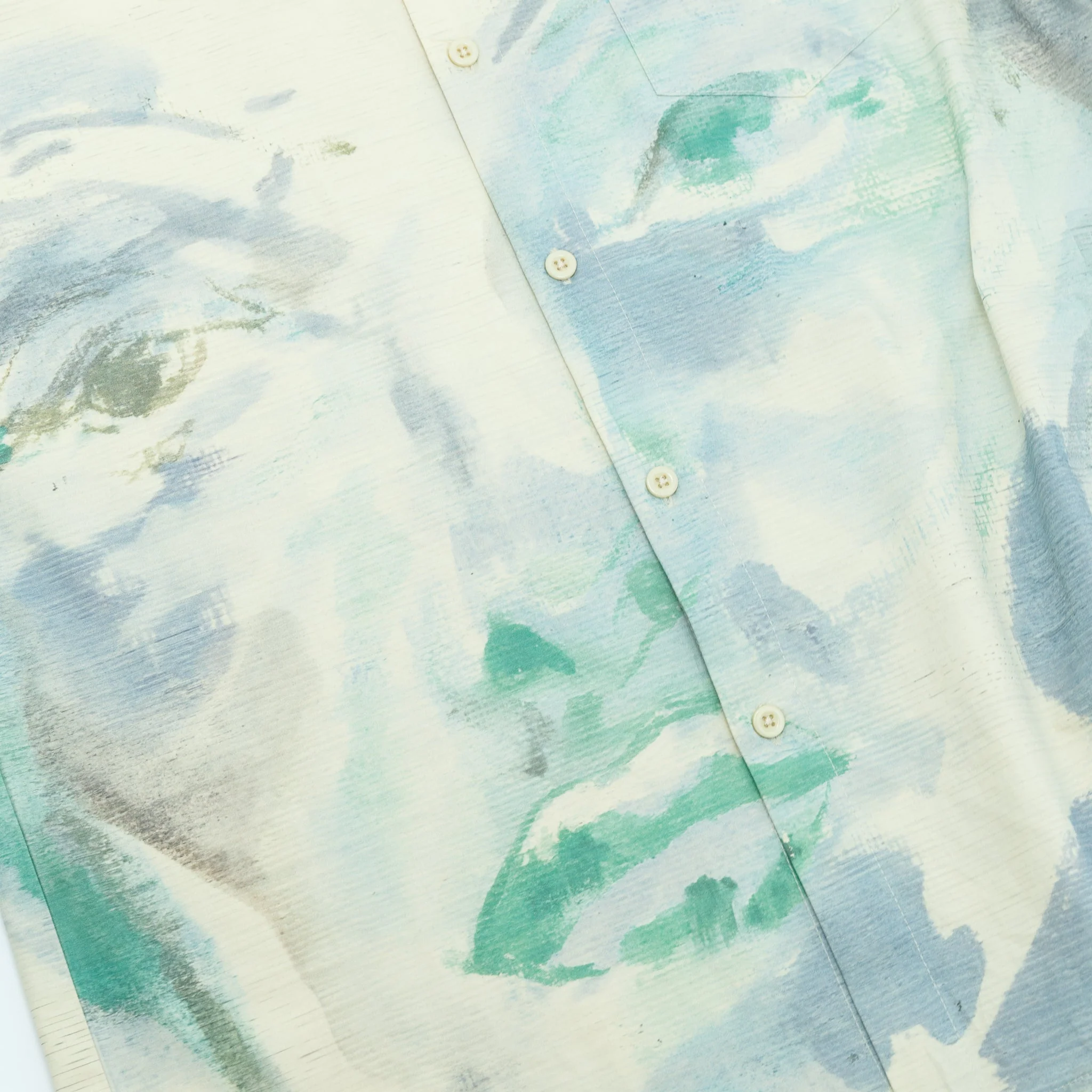 Painted Face Button Up [Tan/Blue] - Image 3