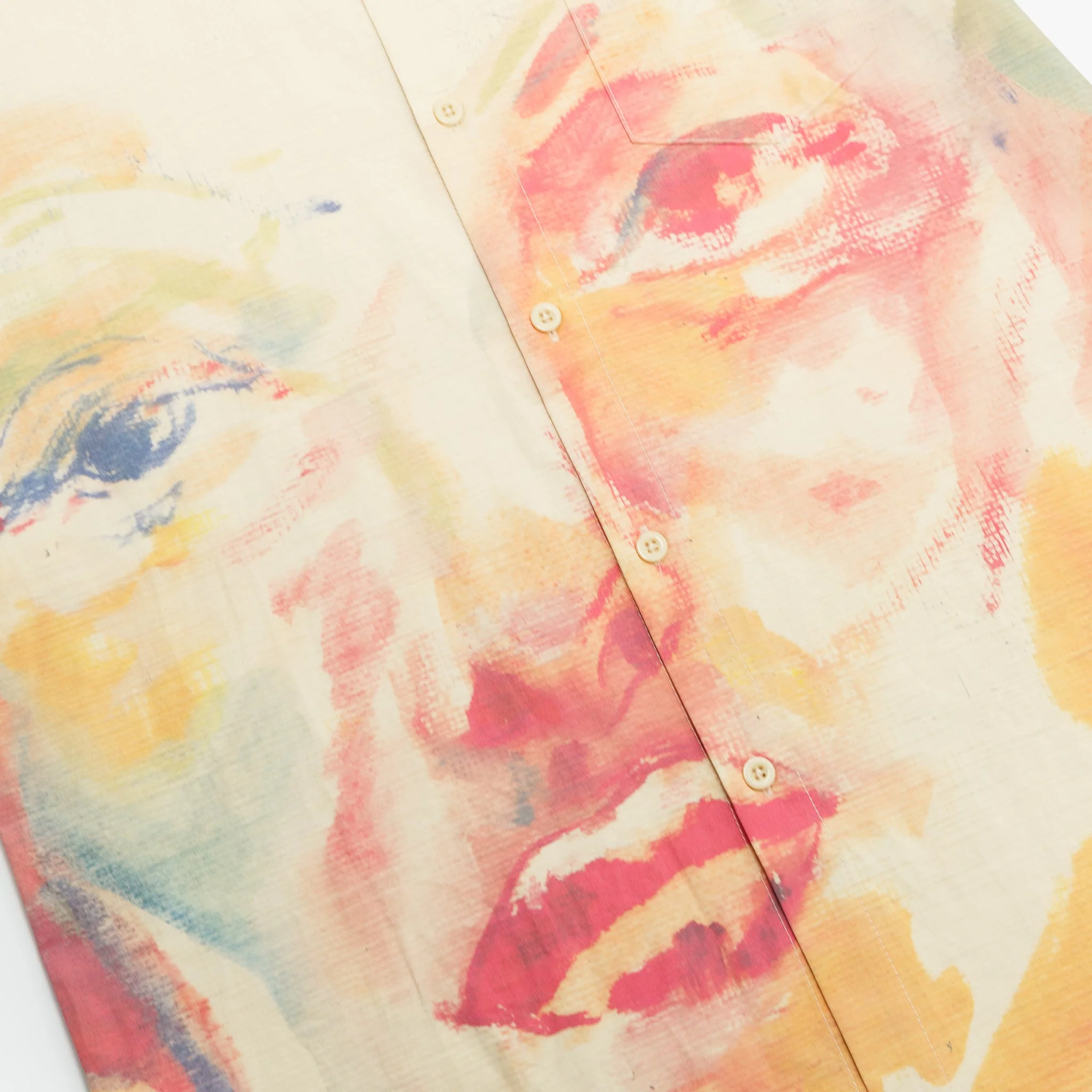 Painted Face Button Up [Tan/Orange] - Image 3