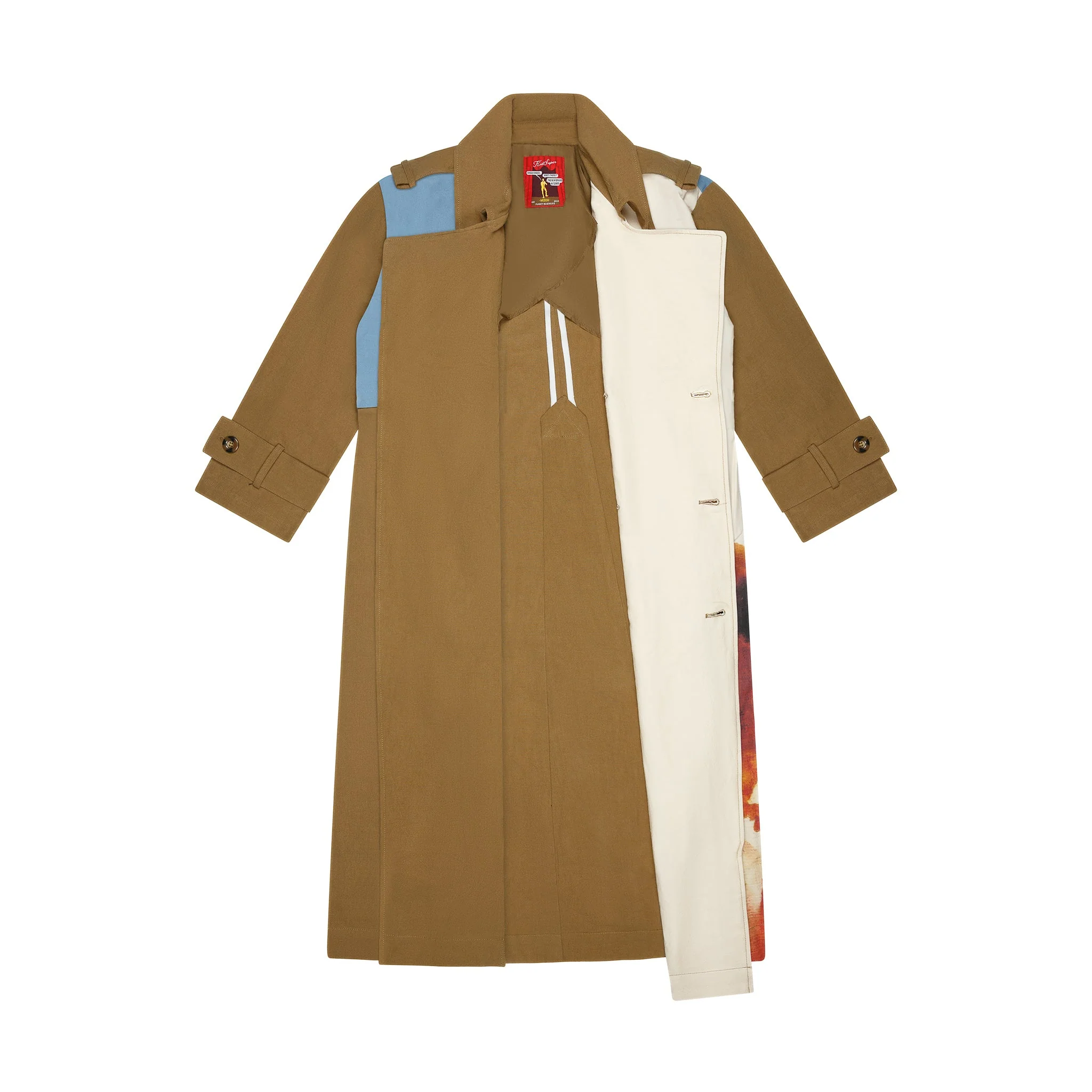 Painted Trench Coat [Brown/Multi] - Image 3