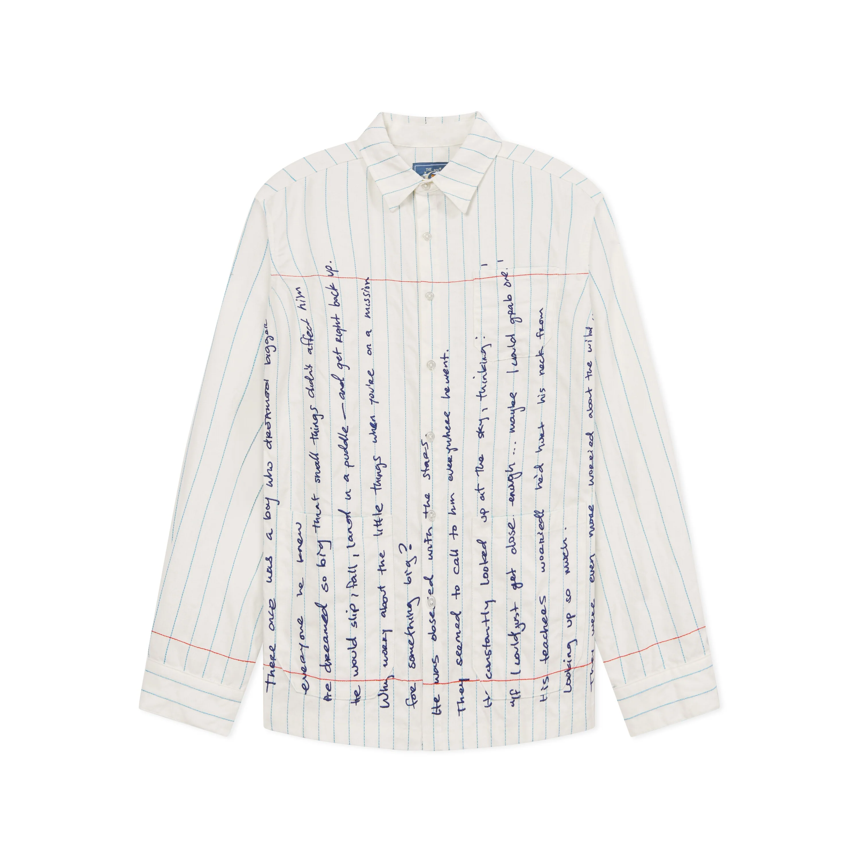 Paper Handwriting Overshirt [White]
