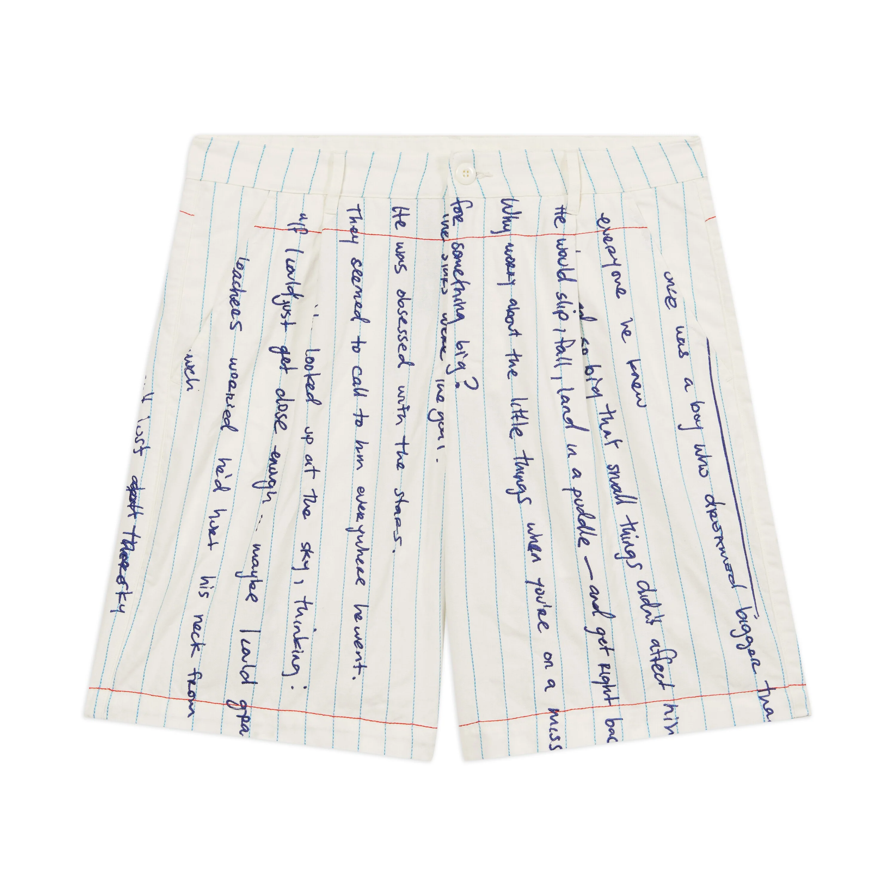 Paper Handwriting Pleated Shorts [Black]