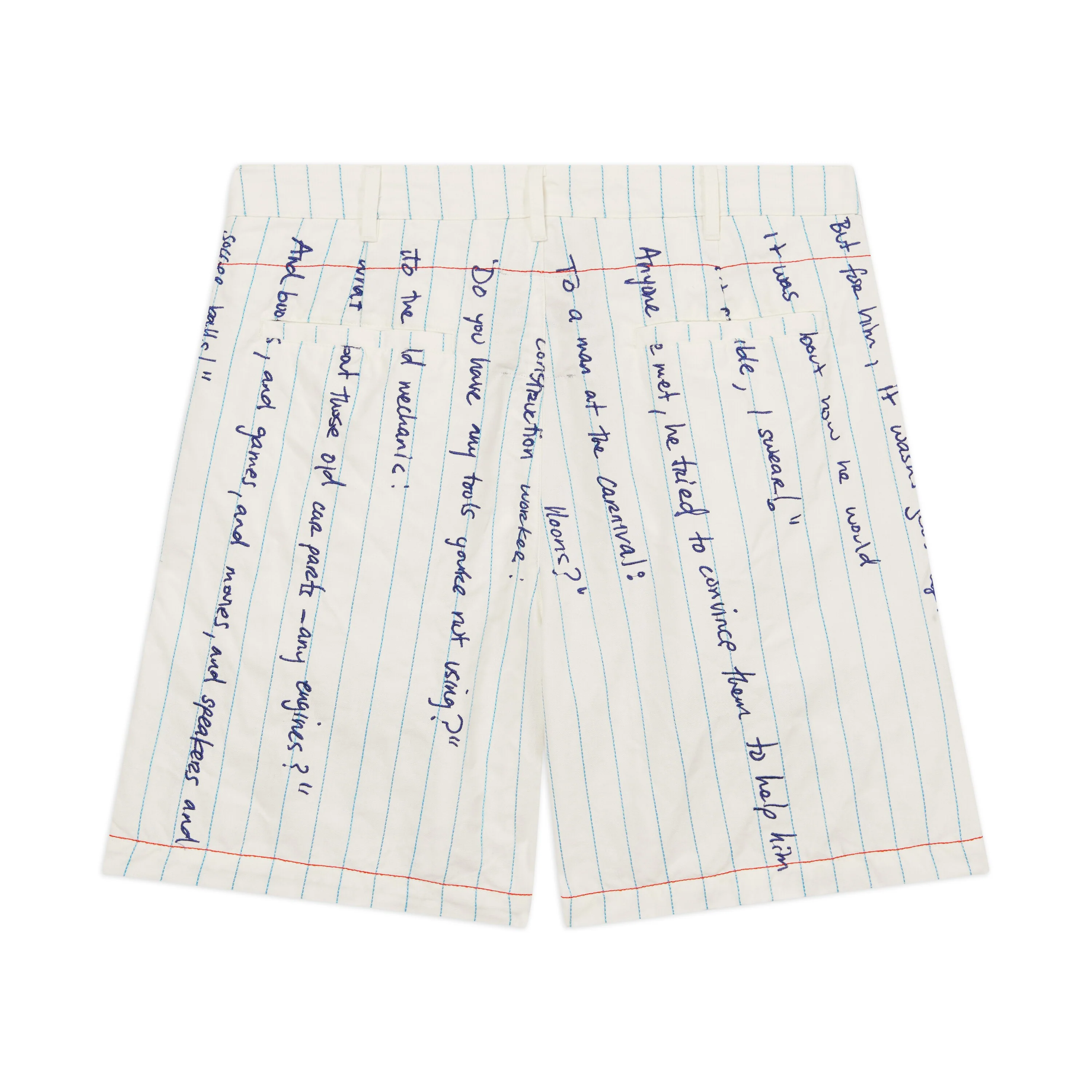 Paper Handwriting Pleated Shorts [Black] - Image 2
