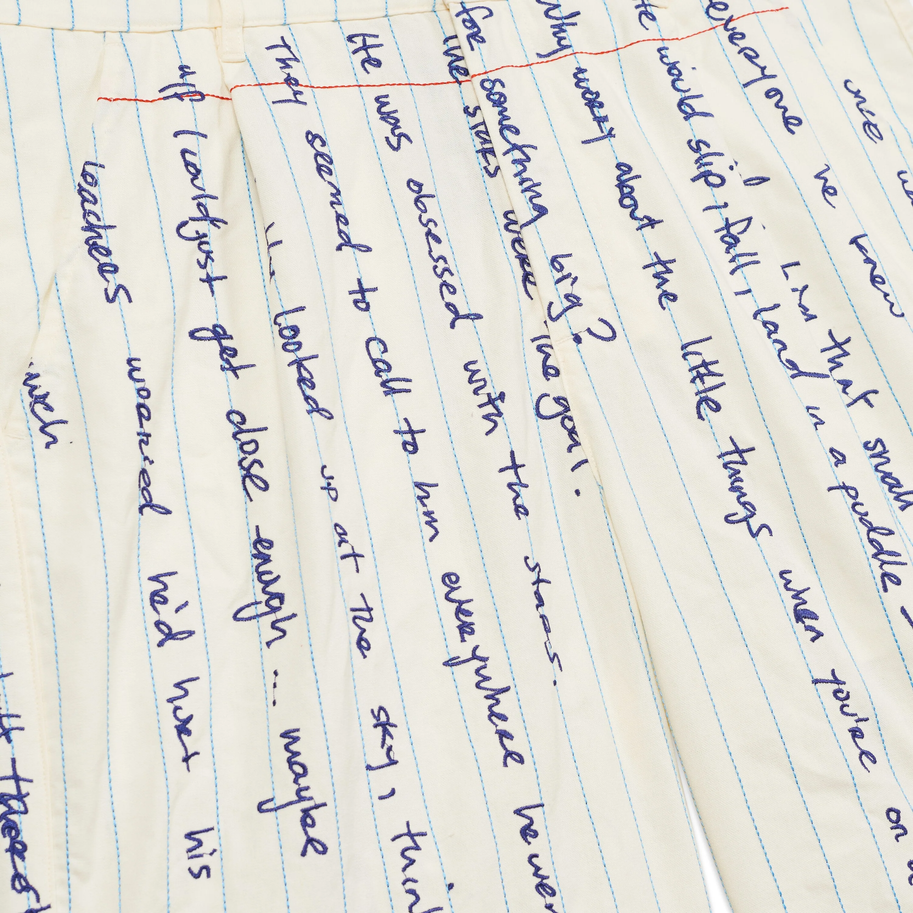 Paper Handwriting Pleated Shorts [Black] - Image 3