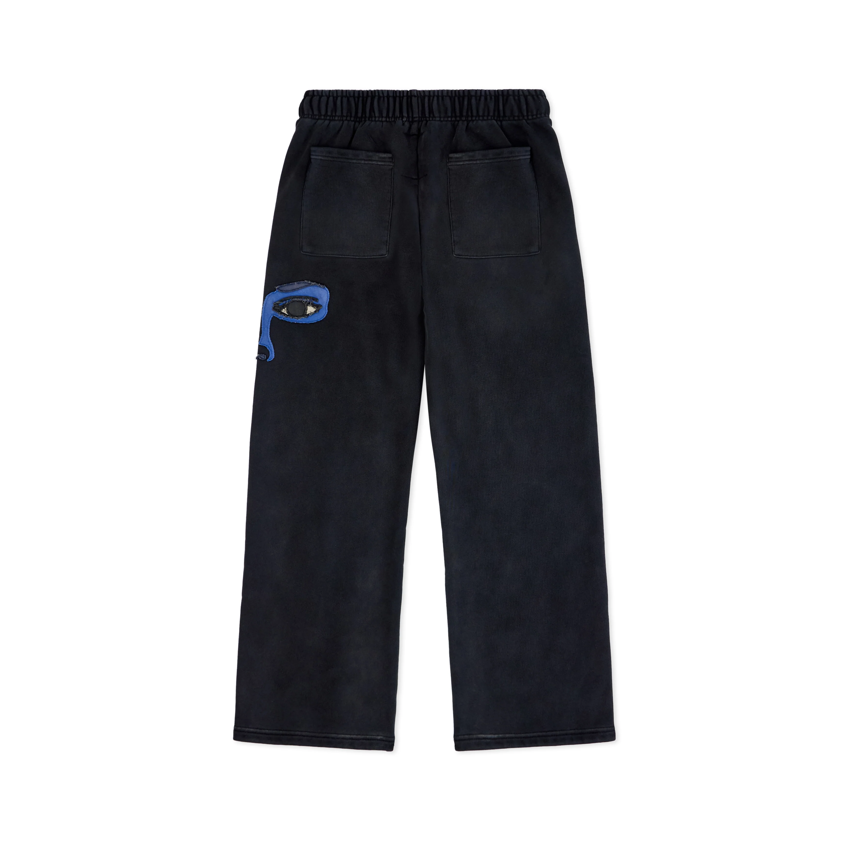 Patchwork Face Heavyweight Sweatpants [Black] - Image 3