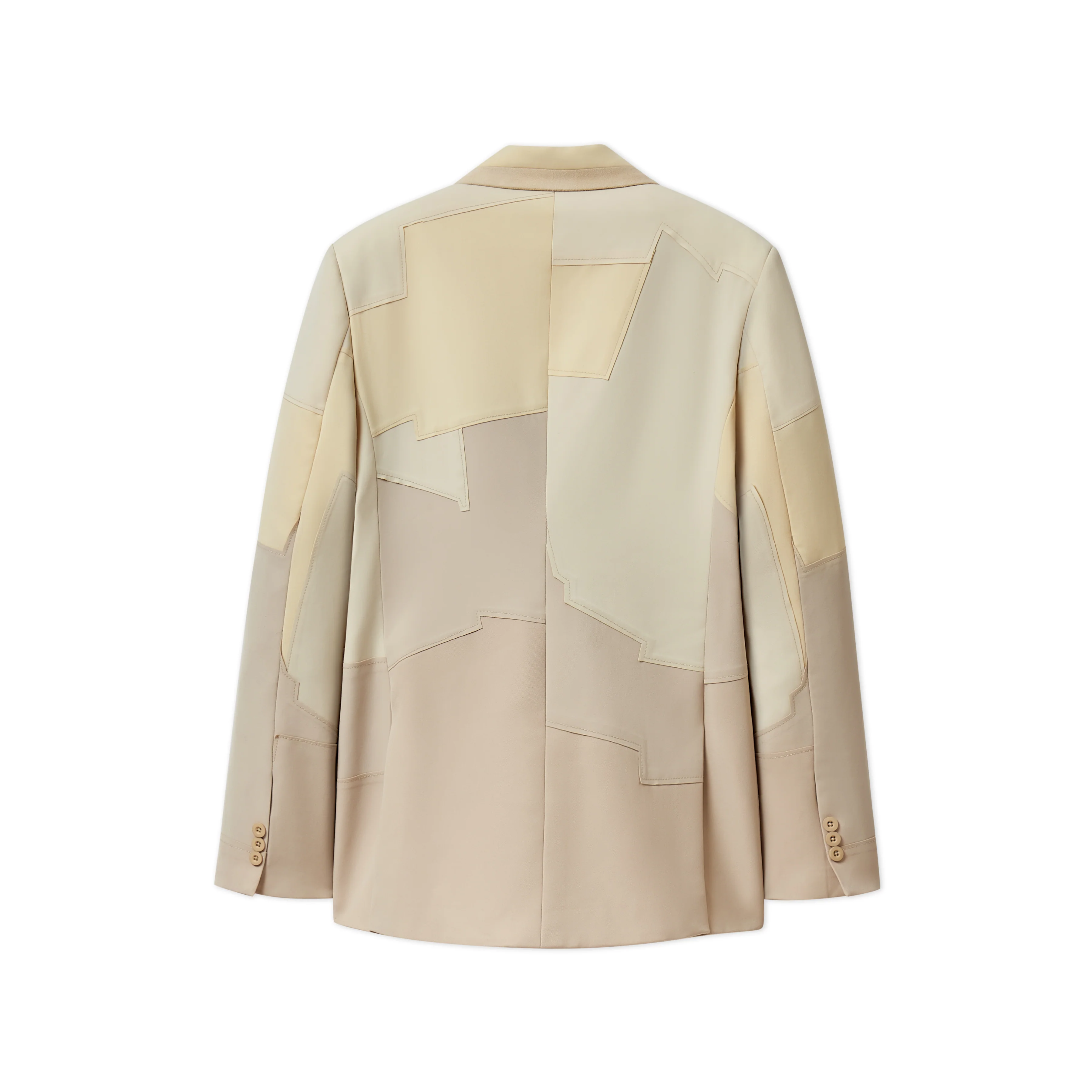 Patchwork Gradient Suit Top [Cream] - Image 3