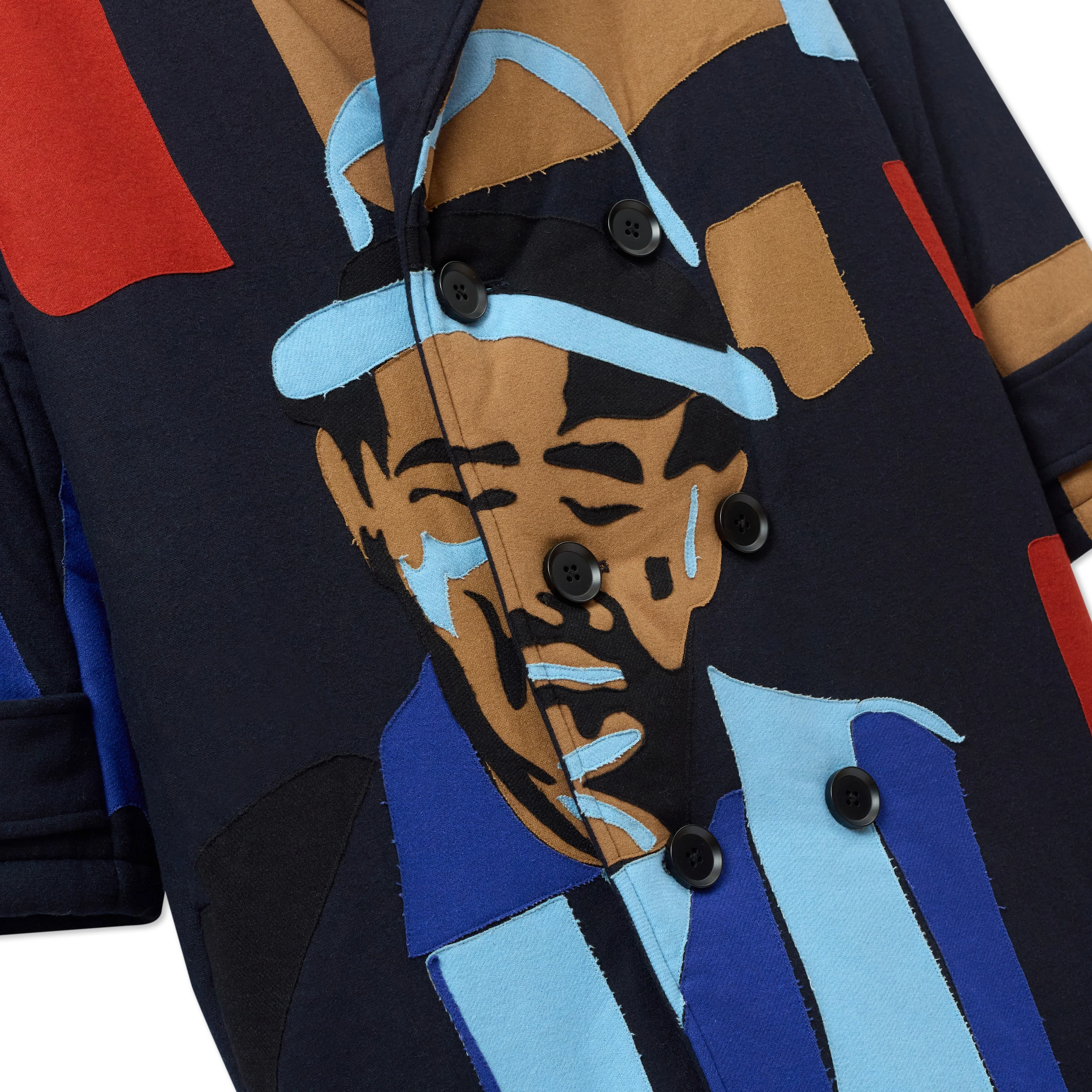 Patchwork Padded Overcoat [Multi] - Image 3