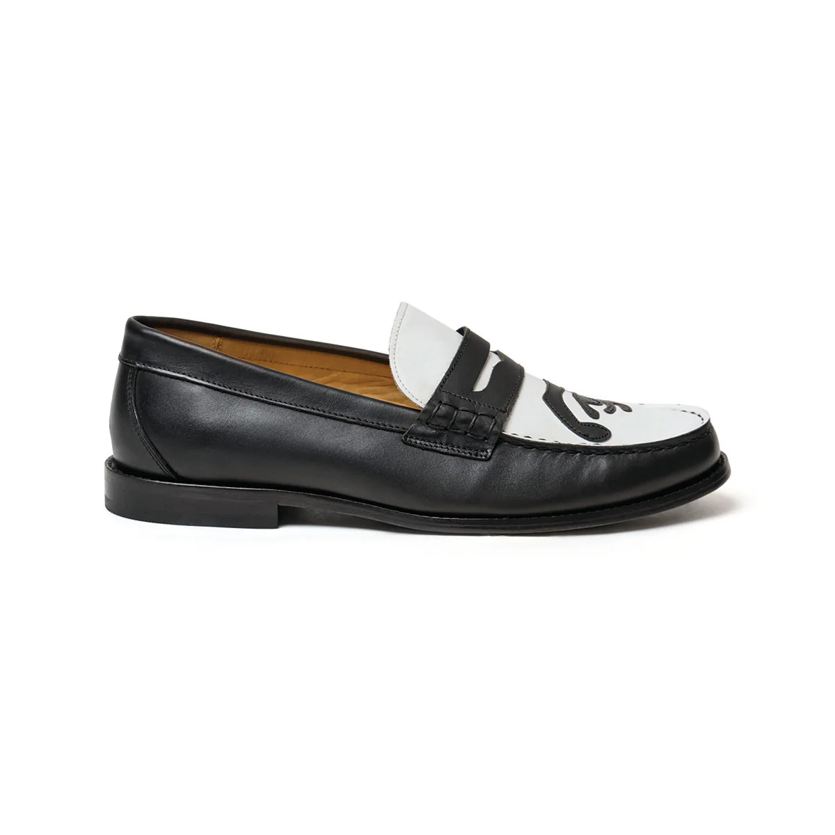 Patchwork Penny loafer [Black/White] - Image 2
