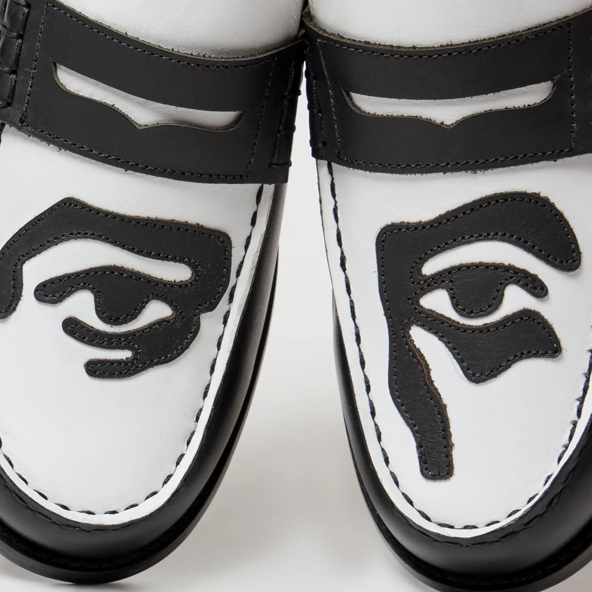 Patchwork Penny loafer [Black/White] - Image 3