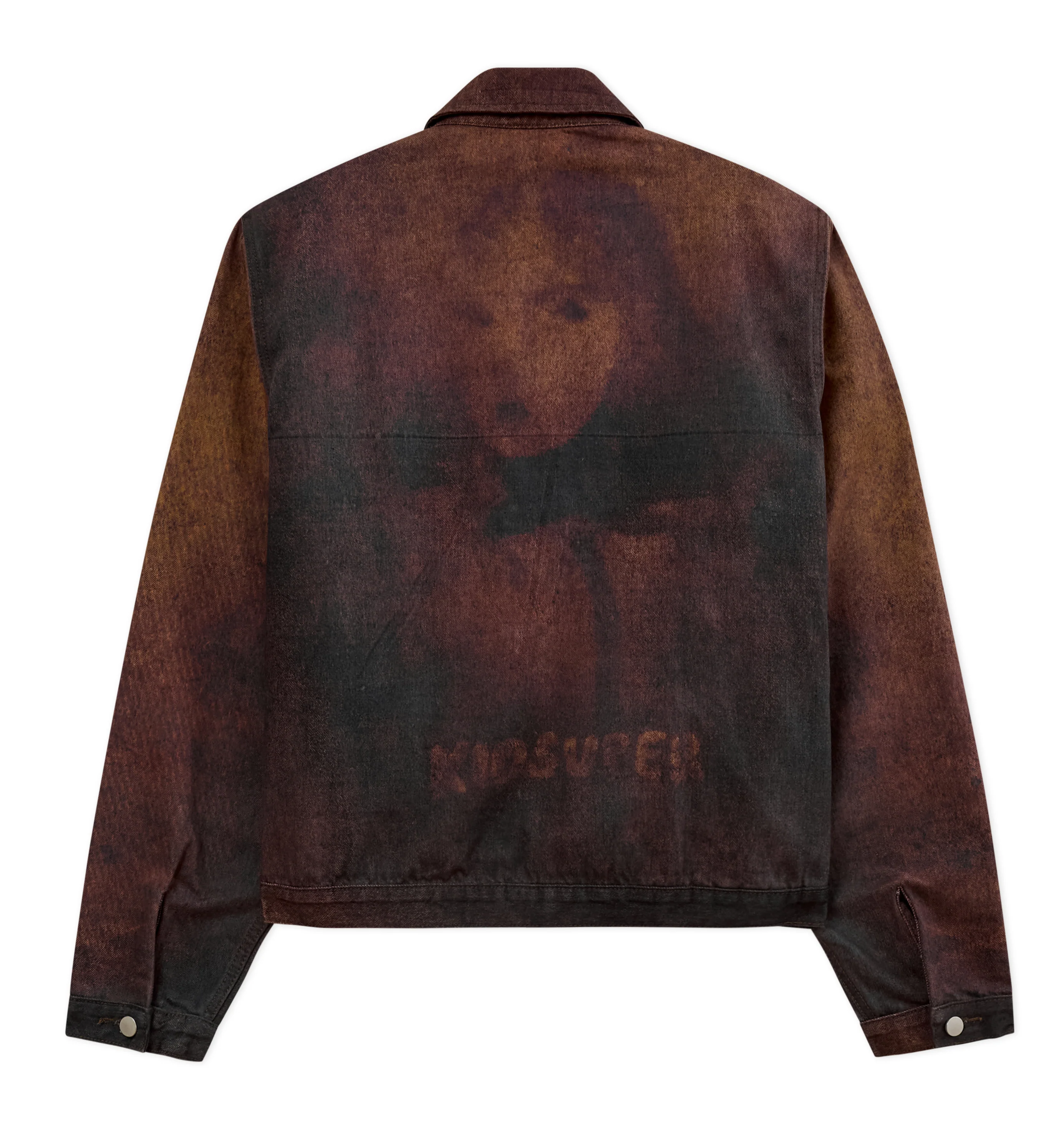 Printed Distressed Coat [Burnt Red] - Image 2