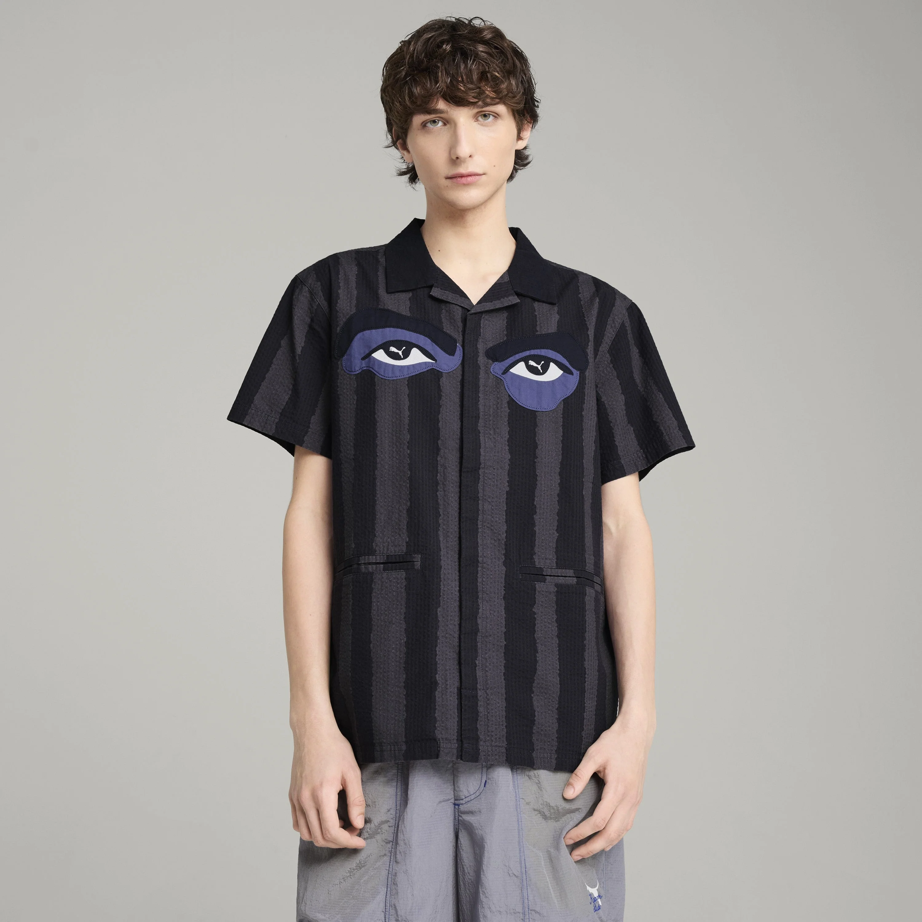 PUMA X KIDSUPER FACE SEERSUCKER SHIRT [New Navy] - Image 4