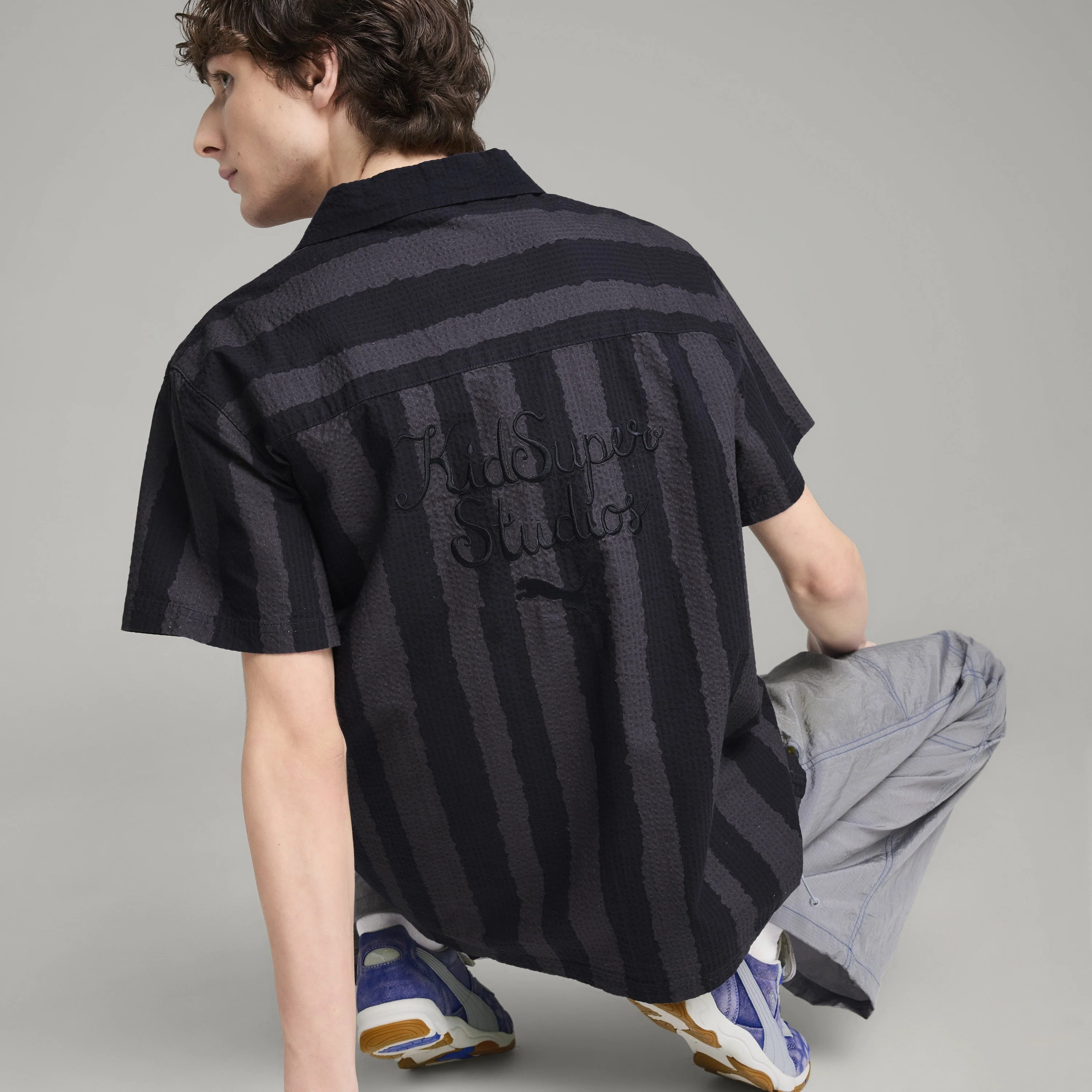 PUMA X KIDSUPER FACE SEERSUCKER SHIRT [New Navy] - Image 5
