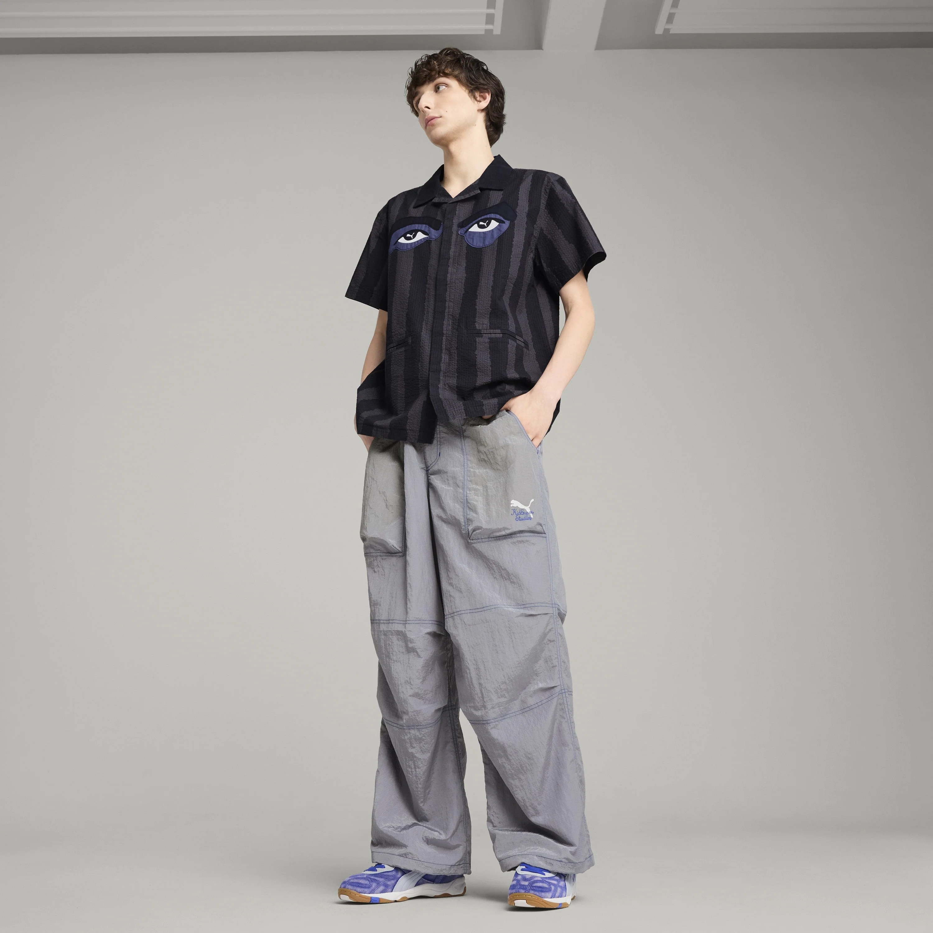 PUMA X KIDSUPER FACE SEERSUCKER SHIRT [New Navy] - Image 6