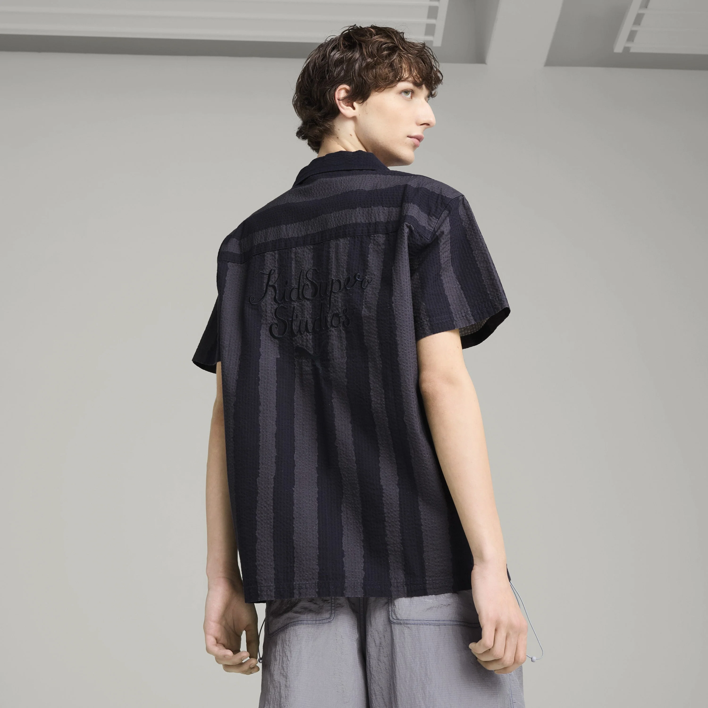 PUMA X KIDSUPER FACE SEERSUCKER SHIRT [New Navy] - Image 7
