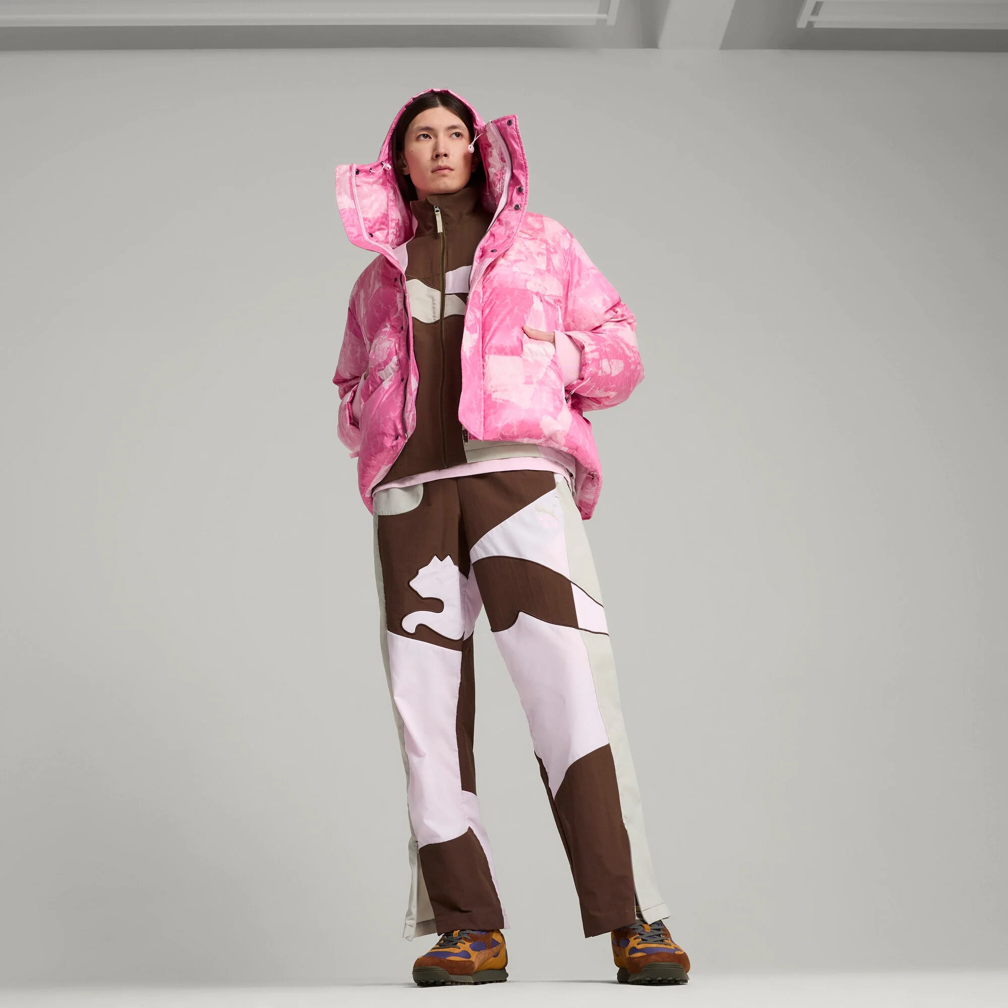 Puma x KidSuper MMQ AOP Puffer Jacket [Pearl Pink] - Image 5