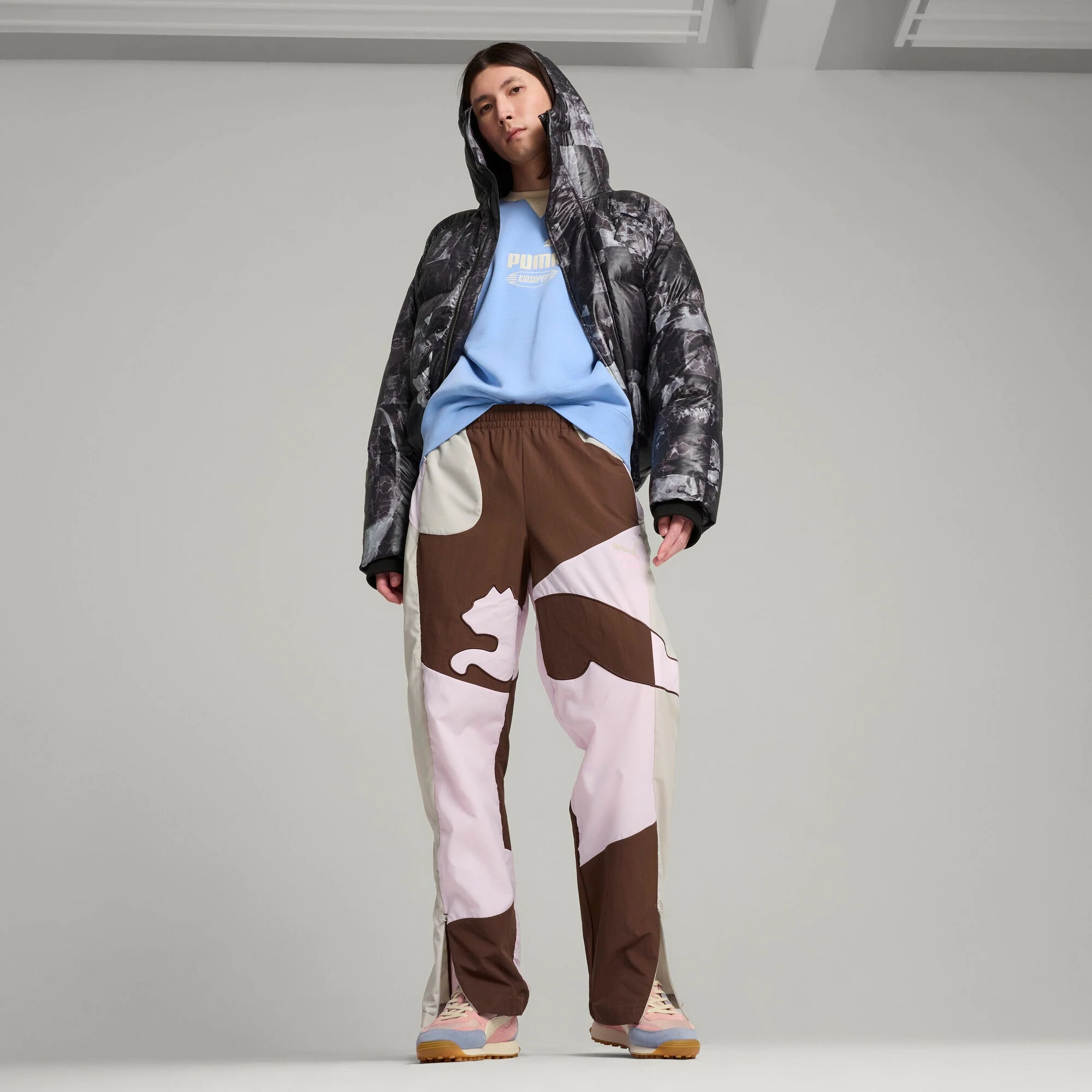 Puma x KidSuper MMQ AOP Puffer Jacket [Puma Black] - Image 3