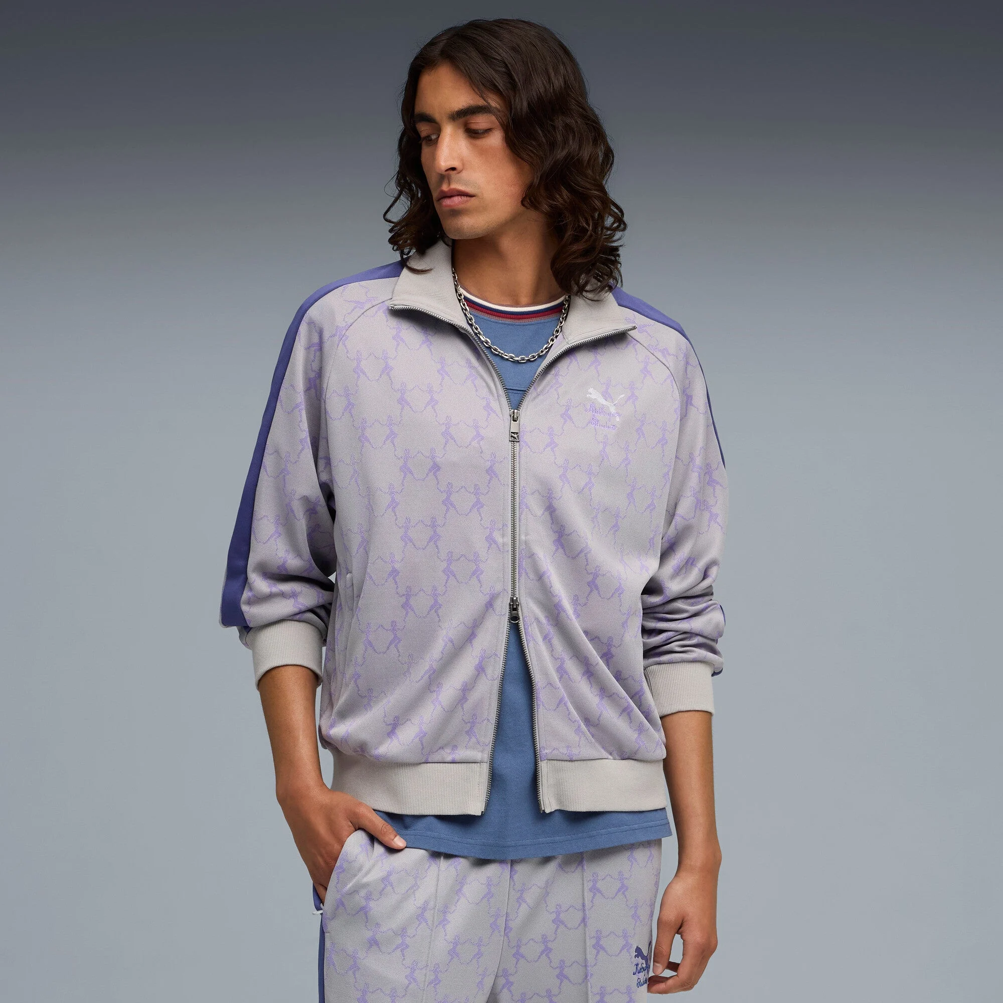 PUMA X KIDSUPER T7 JACKET [Gray Echo/AOP] - Image 3