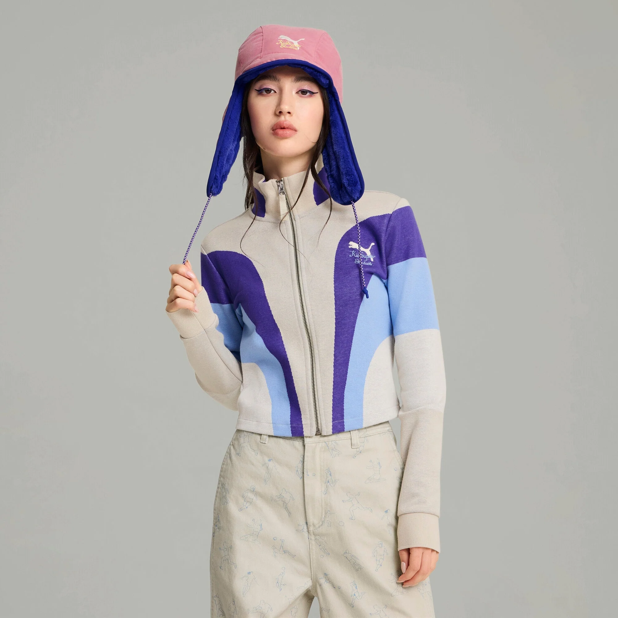 Puma x KidSuper Trapper Cap [Mauved Out / Lapis Lazuli] - Image 3