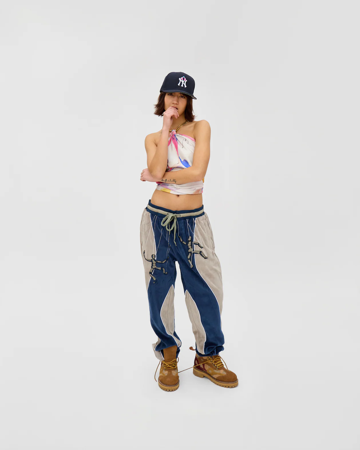 Puppet Master Velour Tracksuit Bottoms [Blue/Grey] - Image 3