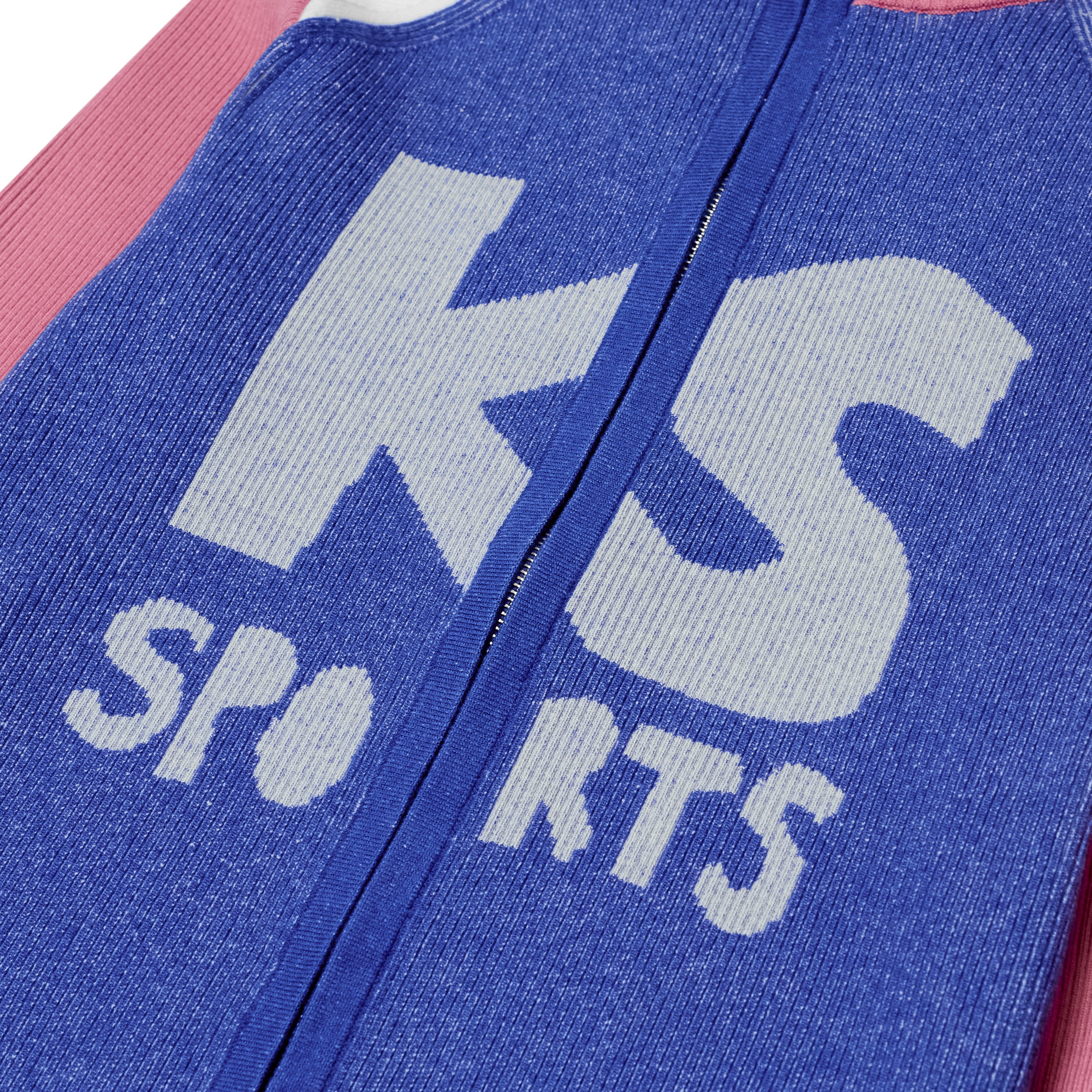 Retro Rib KS Sports Zip Up [Pink/Blue] - Image 3