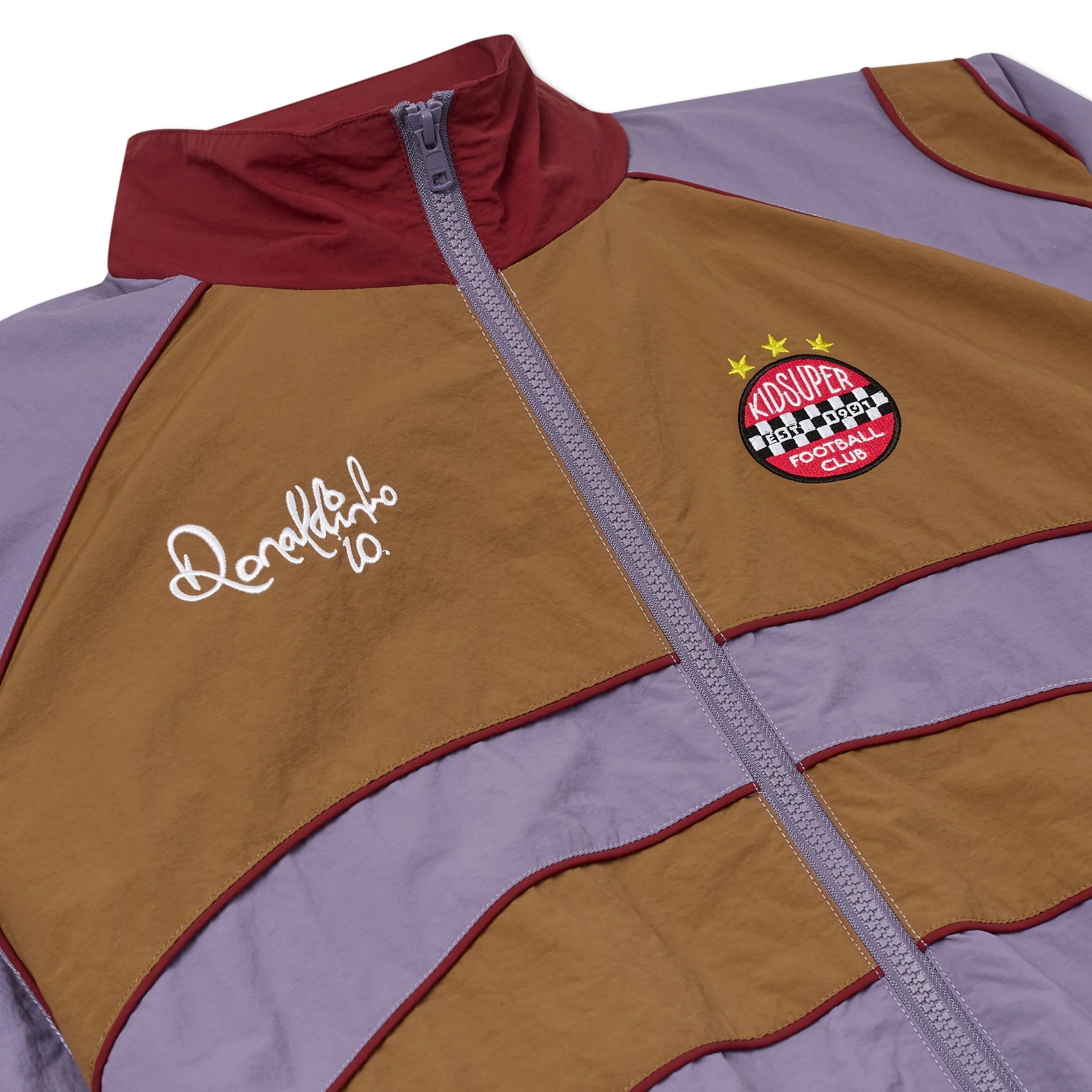 Ronaldinho x KidSuper Windbreaker [Blue/ Red / Brown] - Image 3