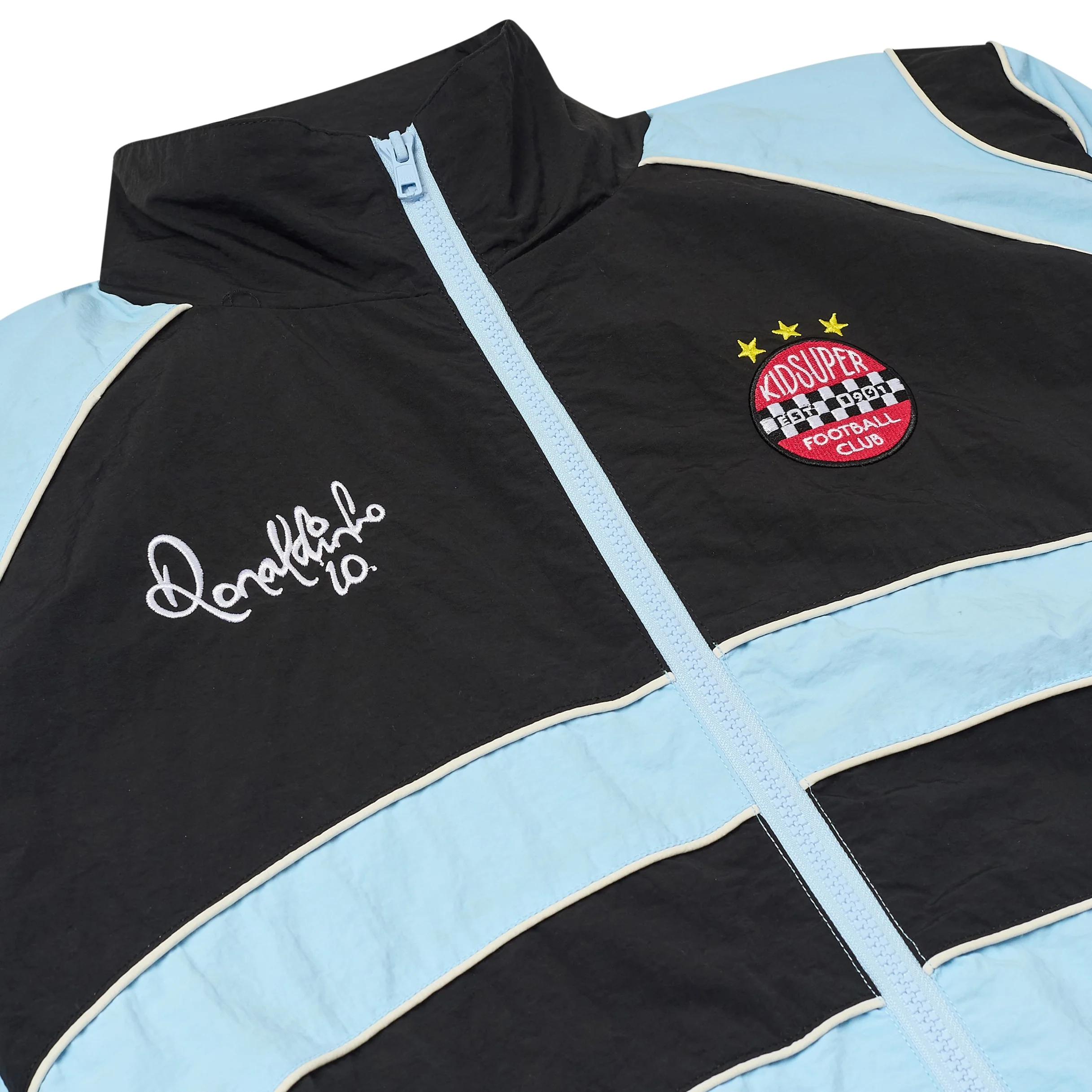 Ronaldinho x KidSuper Windbreaker [Blue/ White / Black] - Image 3