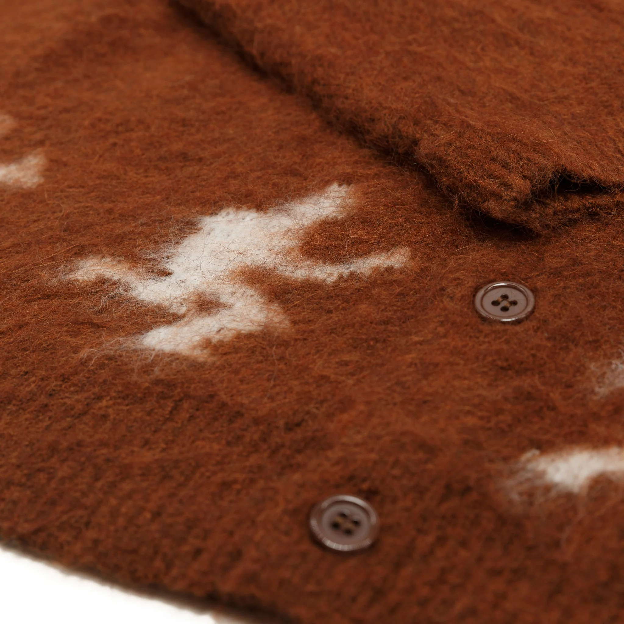 Running Guys Mohair Cardigan [Brown] - Image 3