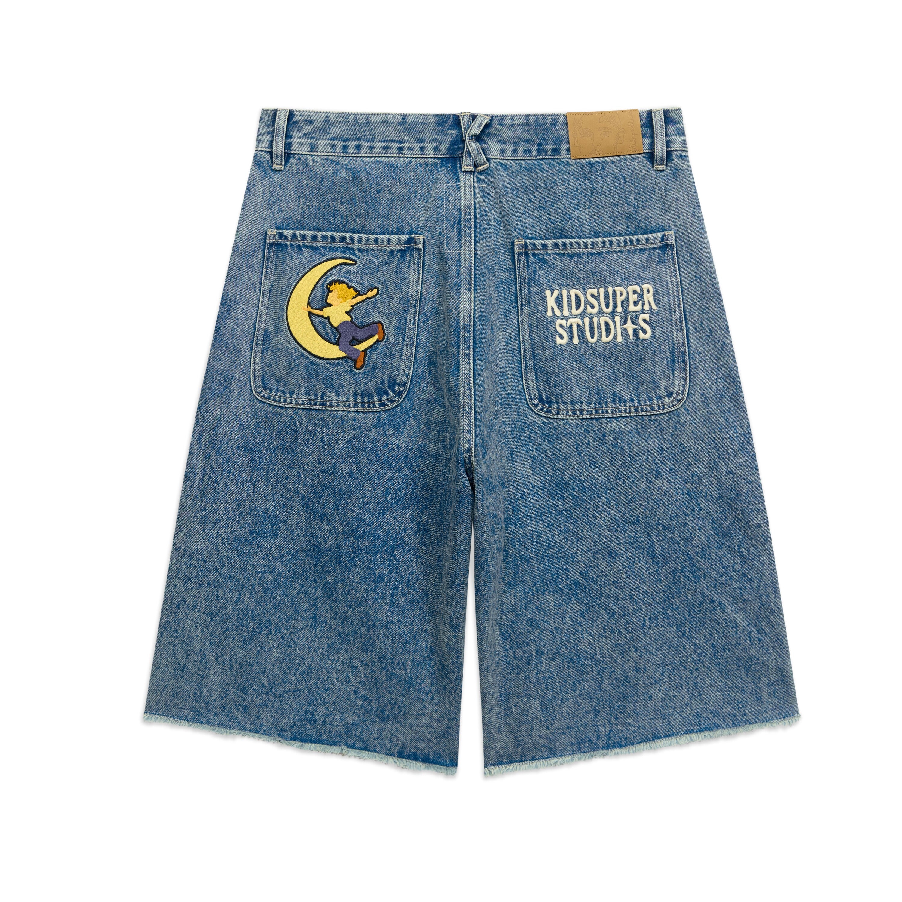 Patches Denim Long Short [Dark Blue] - Image 2