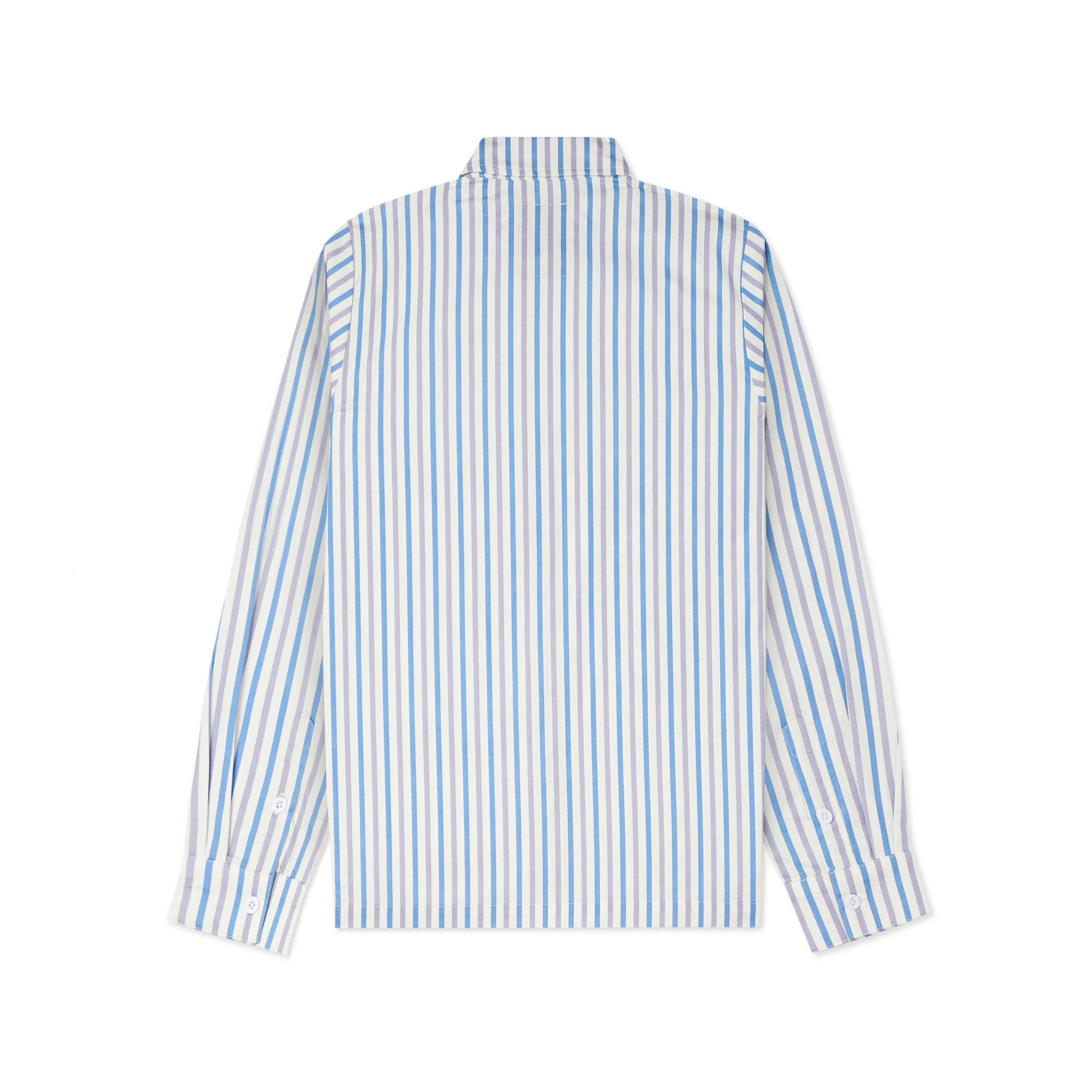 Striped Face Button Up Shirt [White] - Image 2