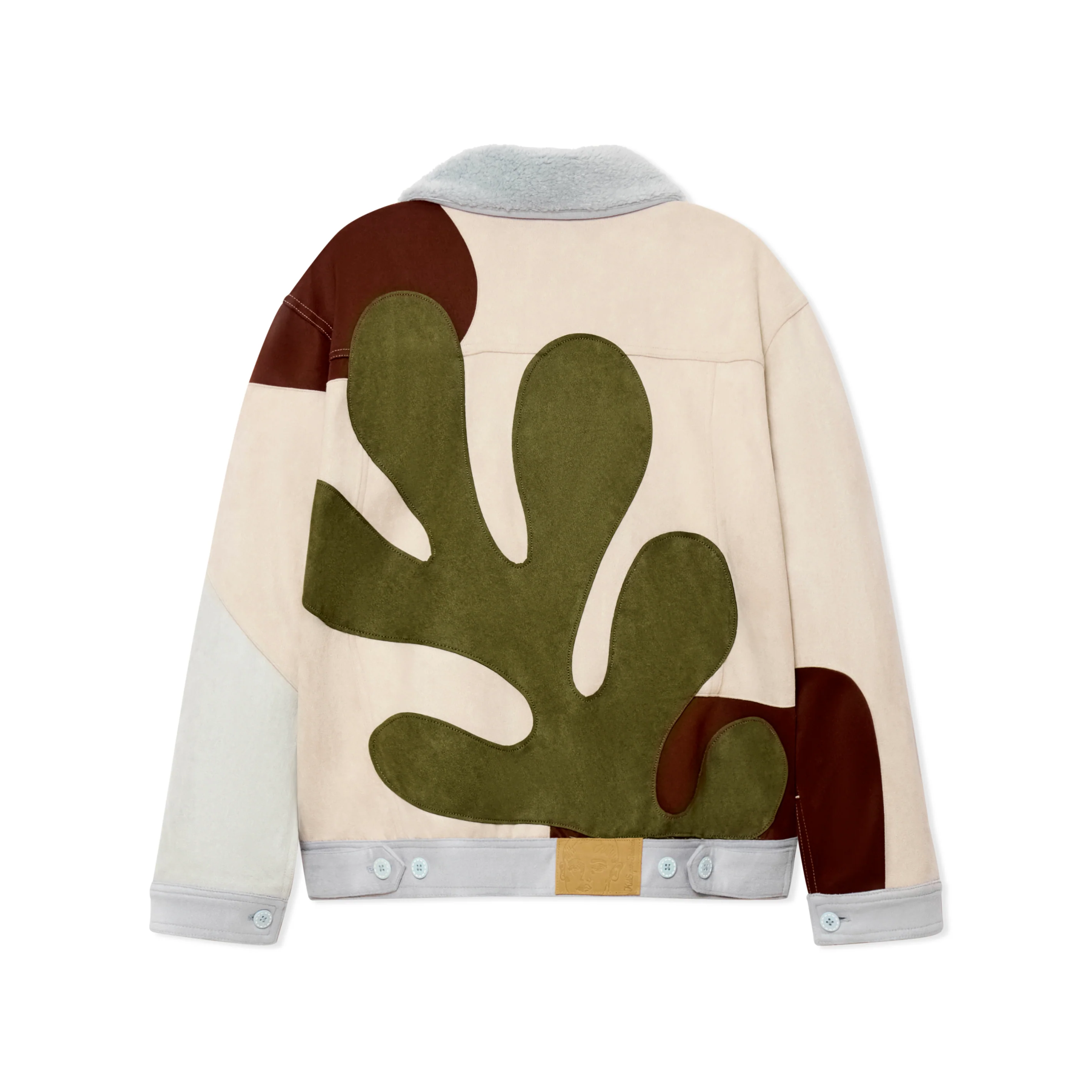 Suede Floral Patchwork Jacket [Multi] - Image 2