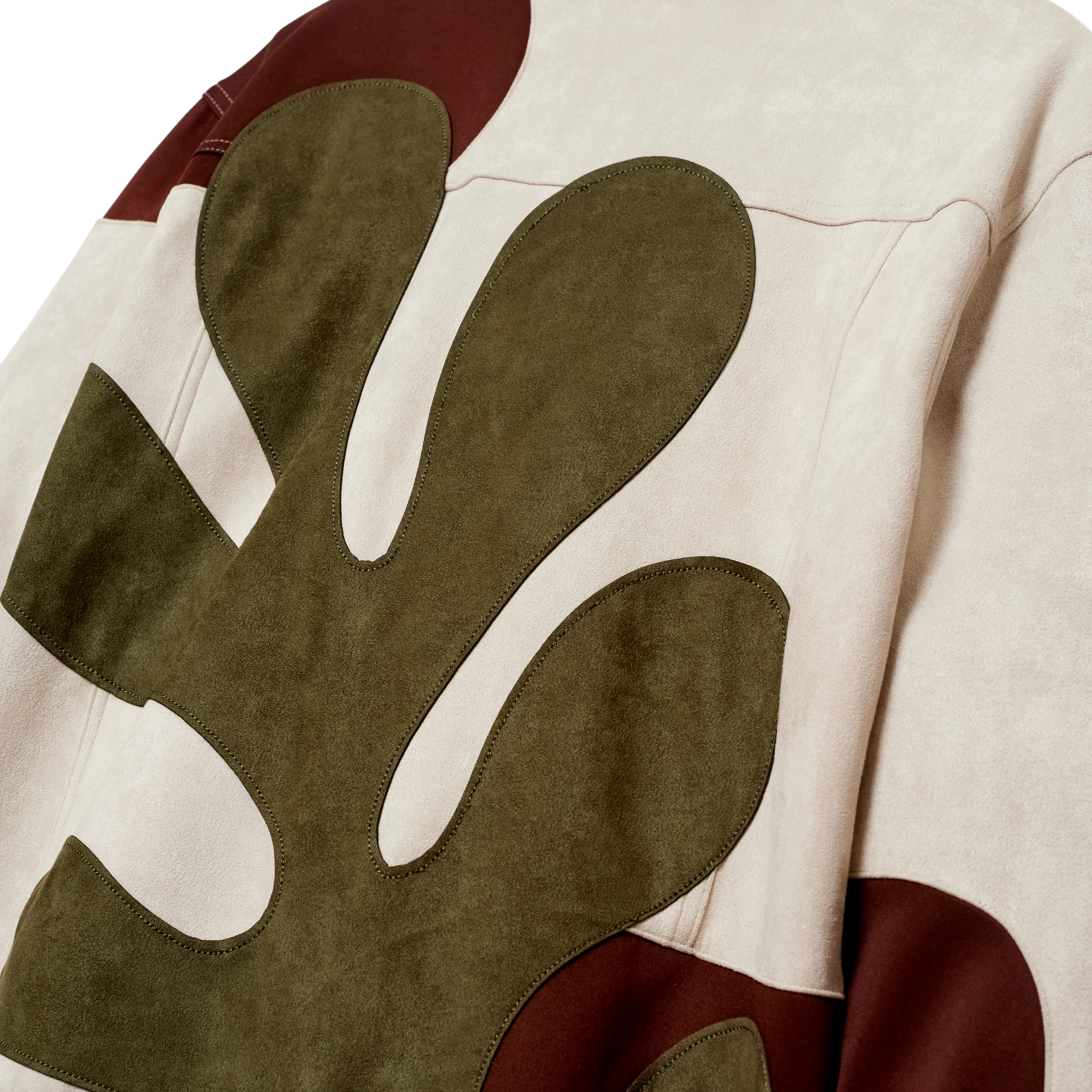 Suede Floral Patchwork Jacket [Multi] - Image 3