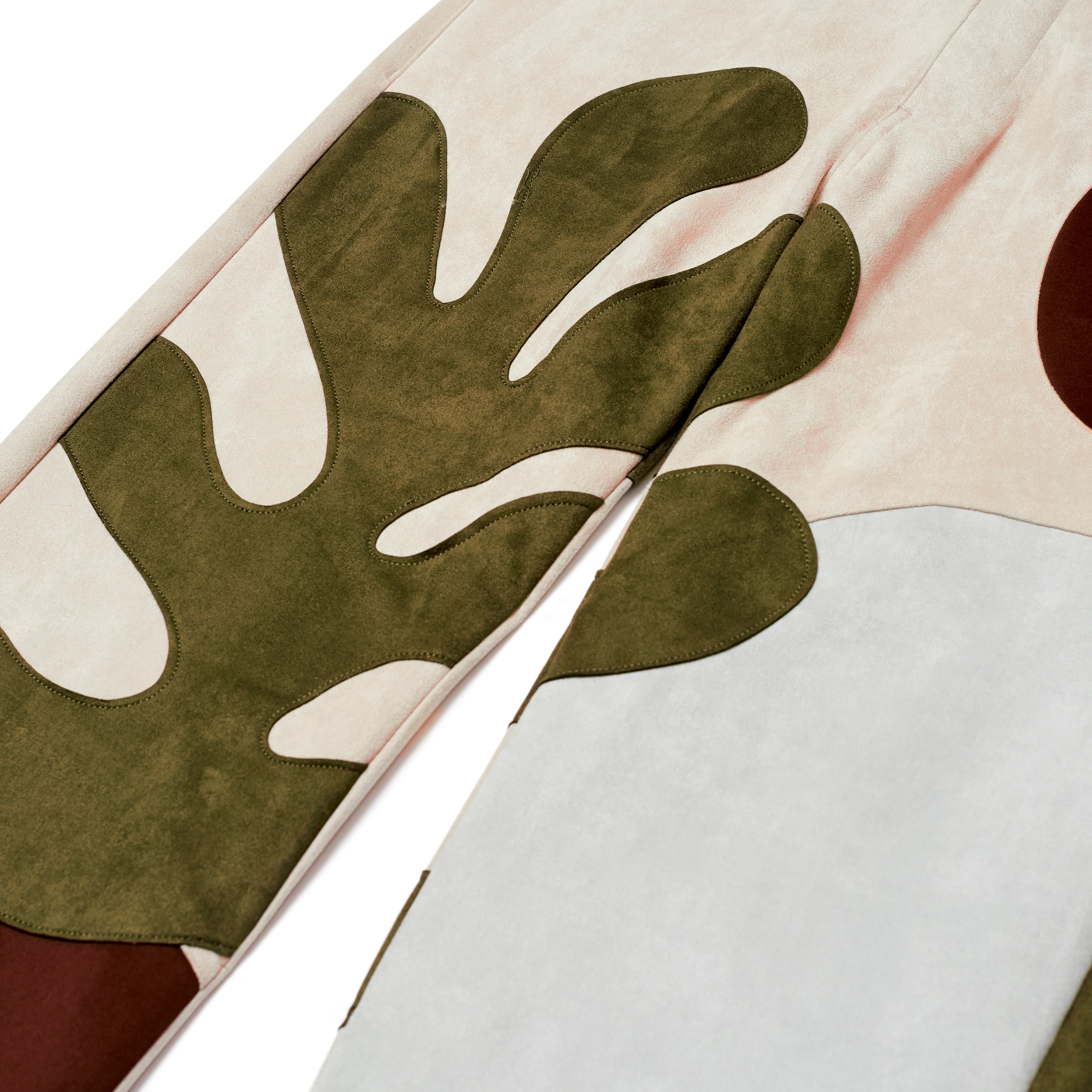 Suede Floral Patchwork Pant [Multi] - Image 3