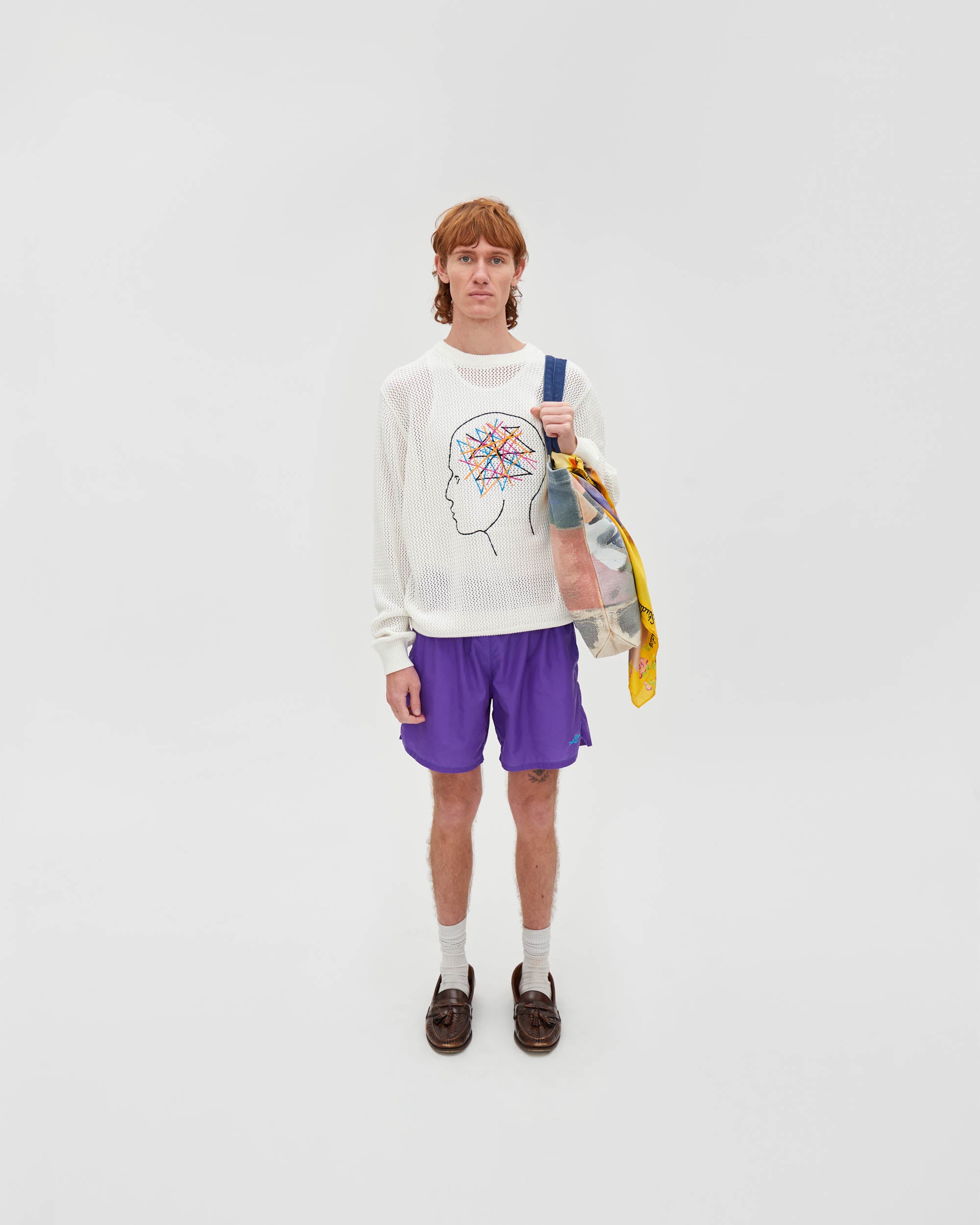 Thoughts in my Head Loose Gauge Sweater [Bone] - Image 3