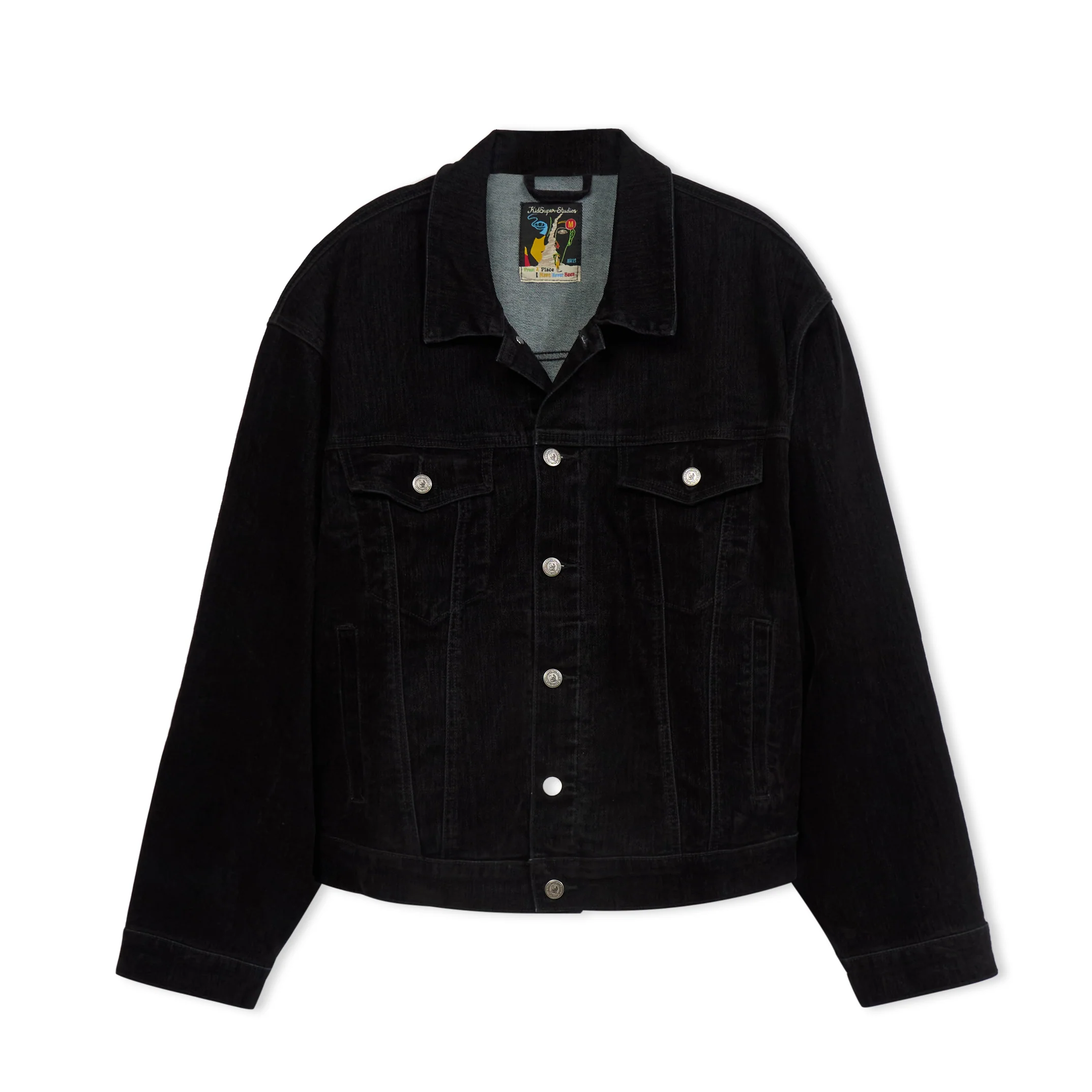Washed Doves Sueded Denim Top [Black]