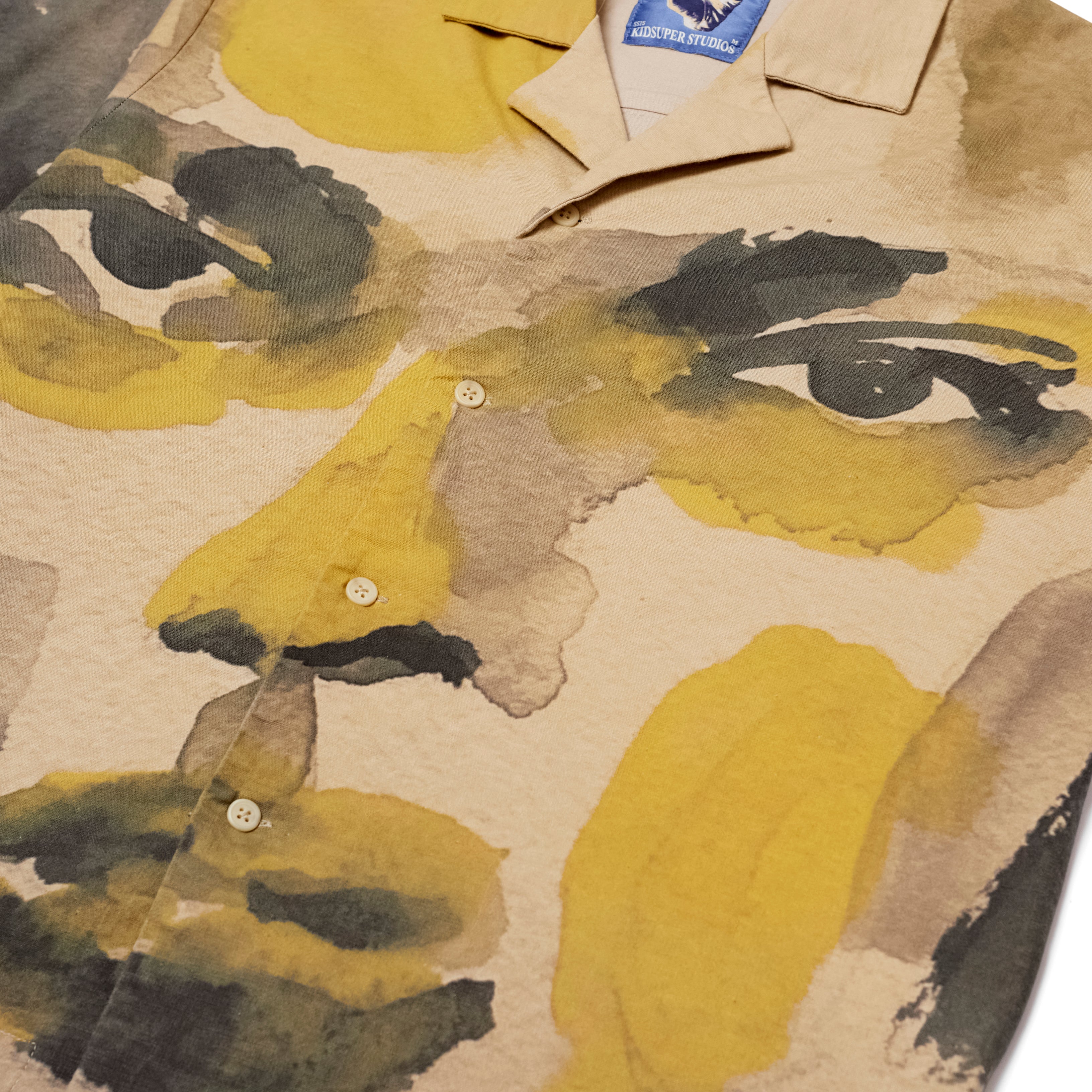 Watercolor Face Camp Shirt [Multi] - Image 3