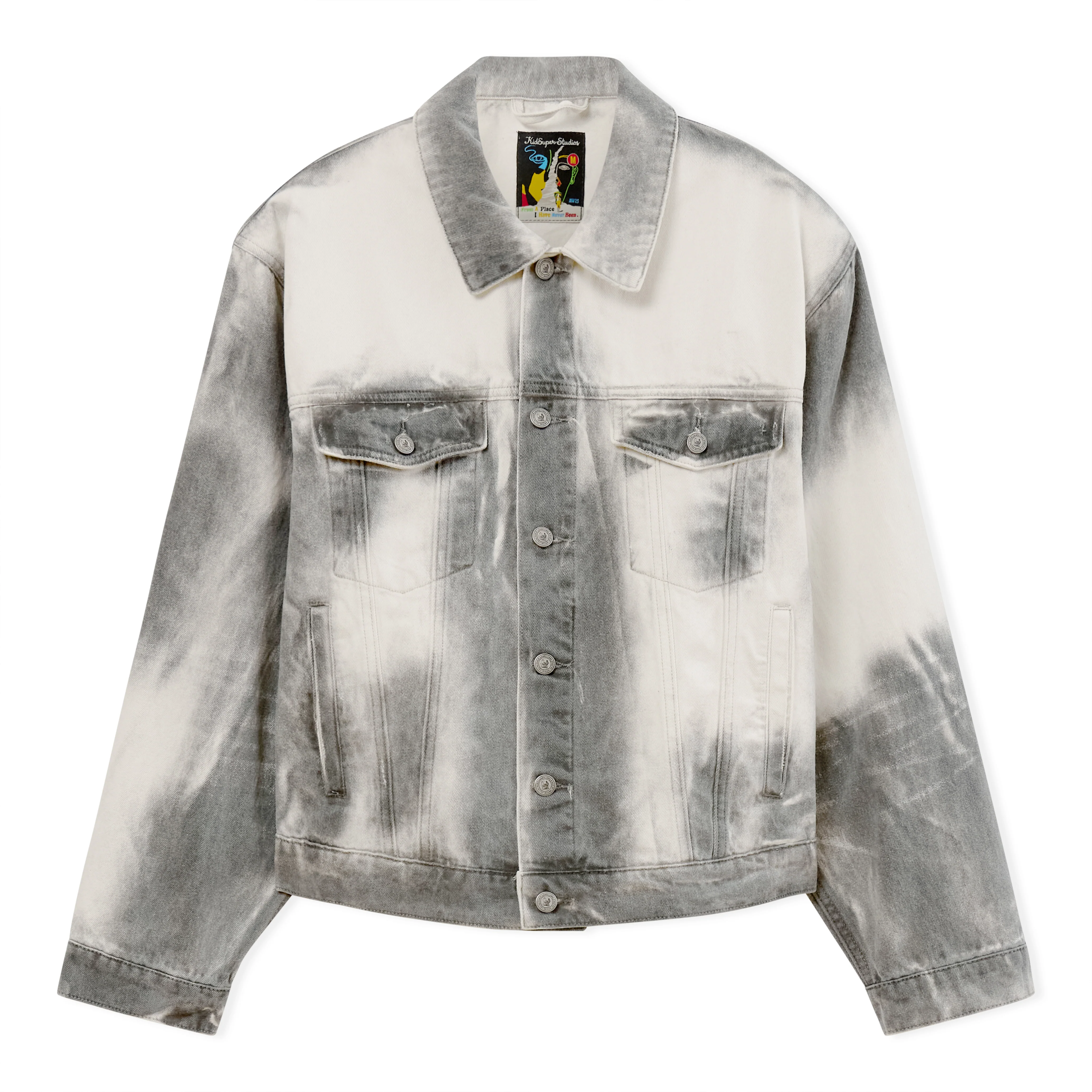 White Washed Doves Denim Jacket