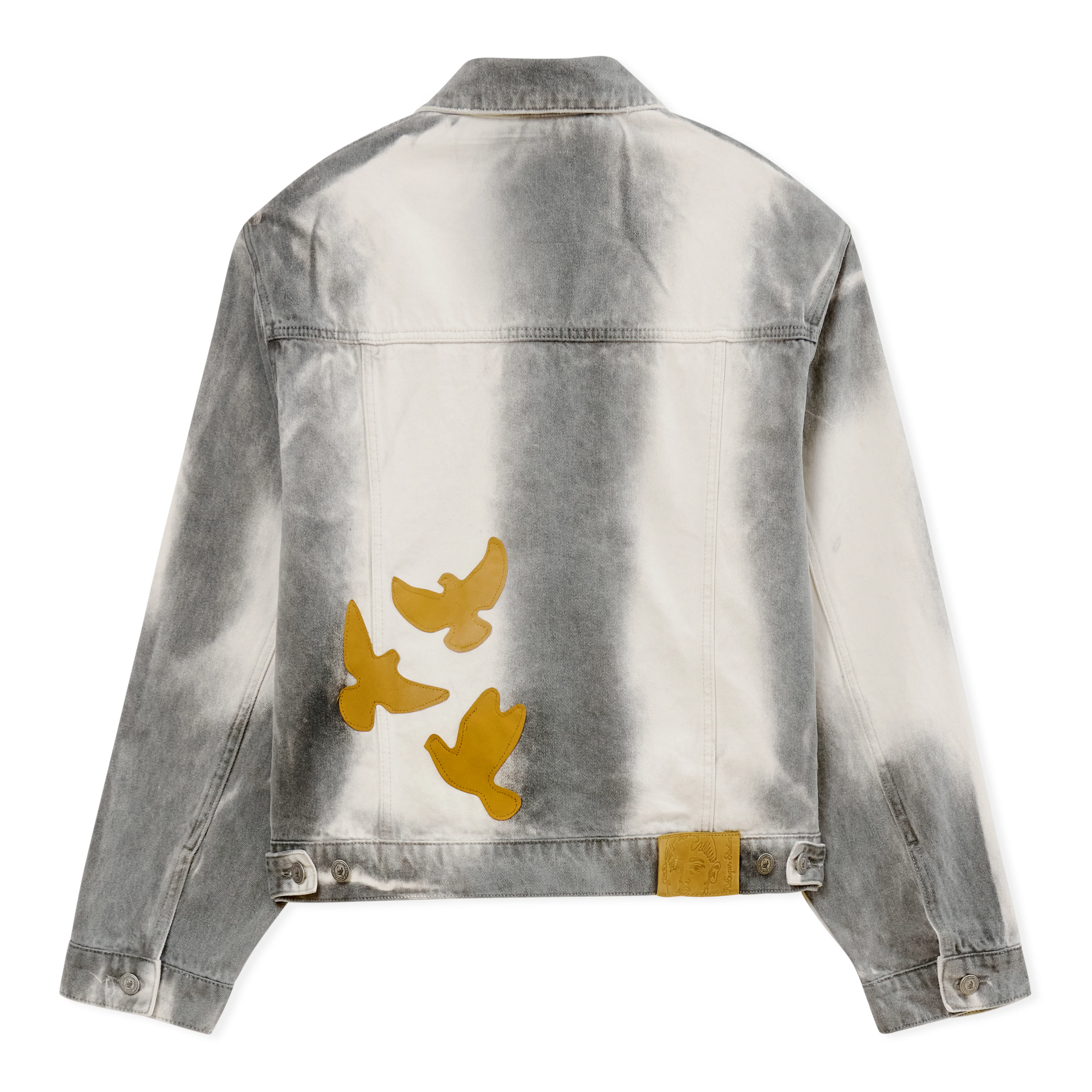 White Washed Doves Denim Jacket - Image 2