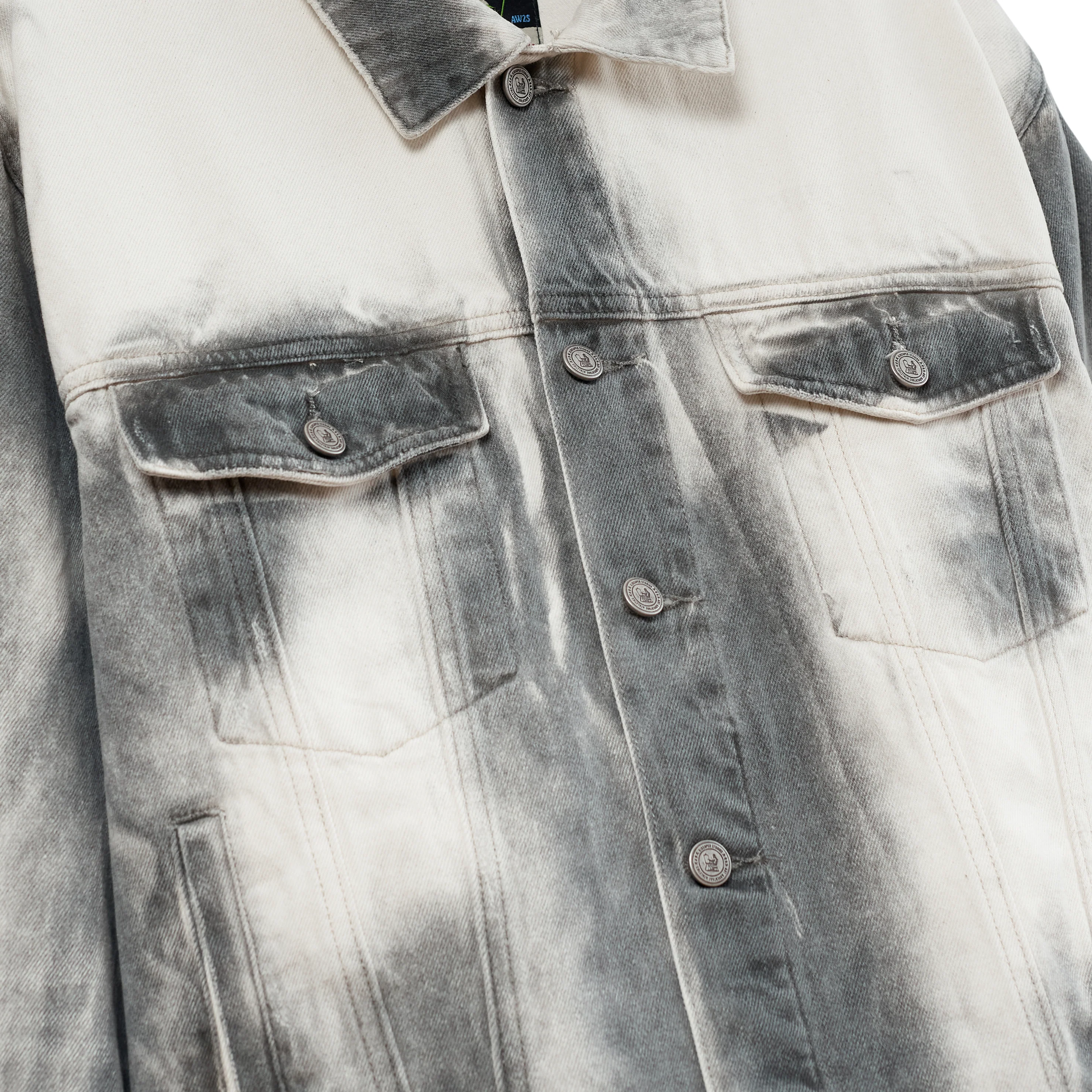 White Washed Doves Denim Jacket - Image 3